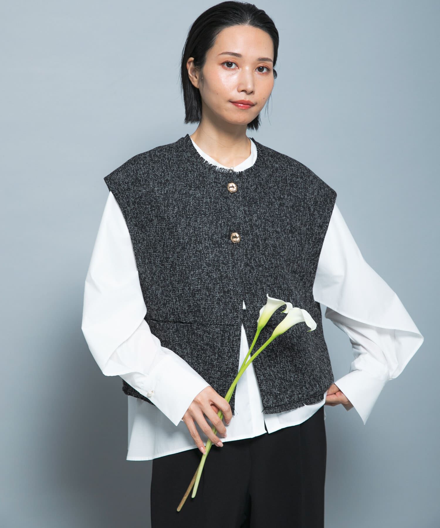 URBAN RESEARCH ROSSO「『別注』CHIGNON&times;ROSSO　ラッフルシャツブラウス」|シャツ・ブラウス|