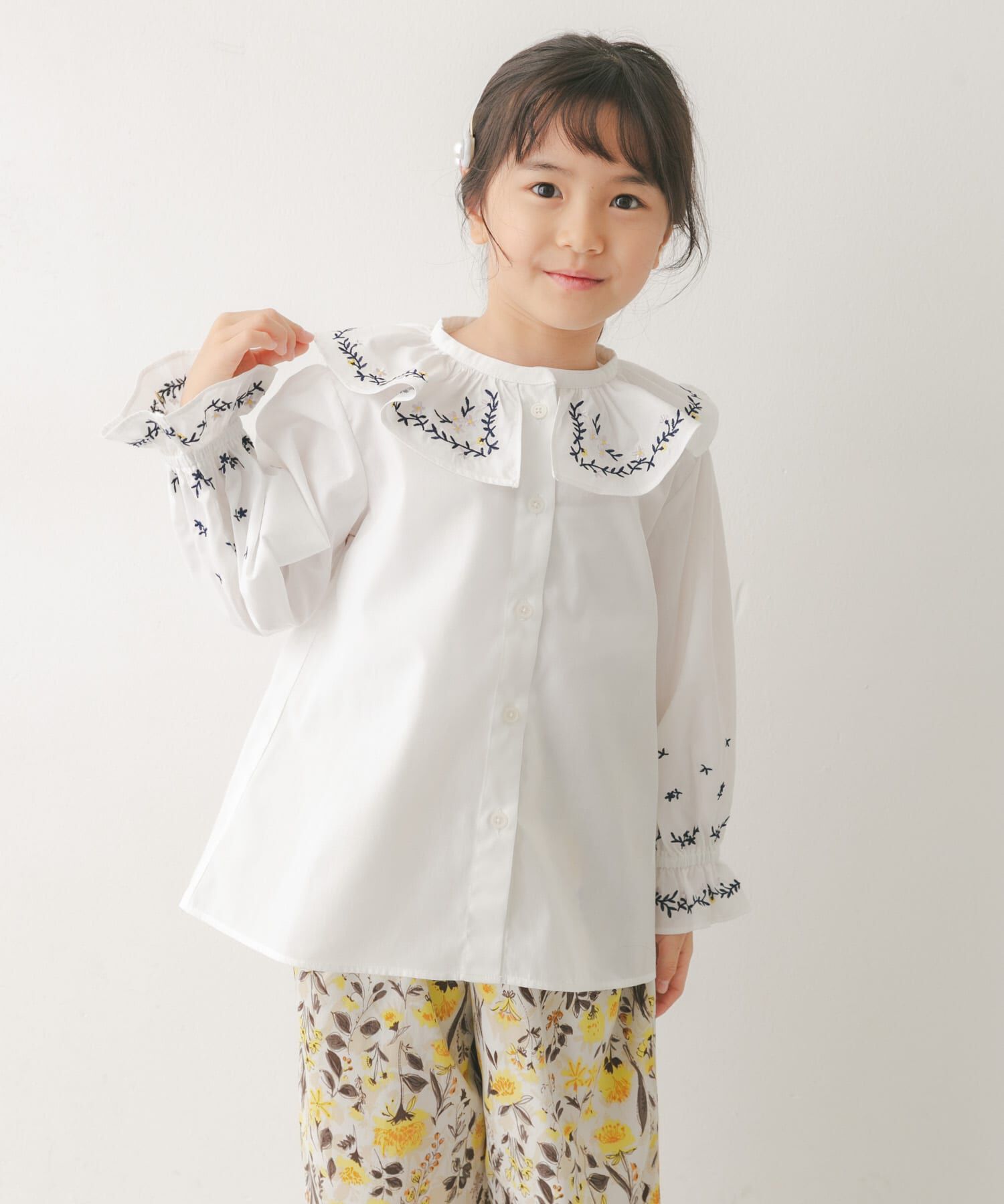 URBAN RESEARCH DOORS「『150サイズあり』フリルカラー刺繍ブラウス(KIDS)」|その他|