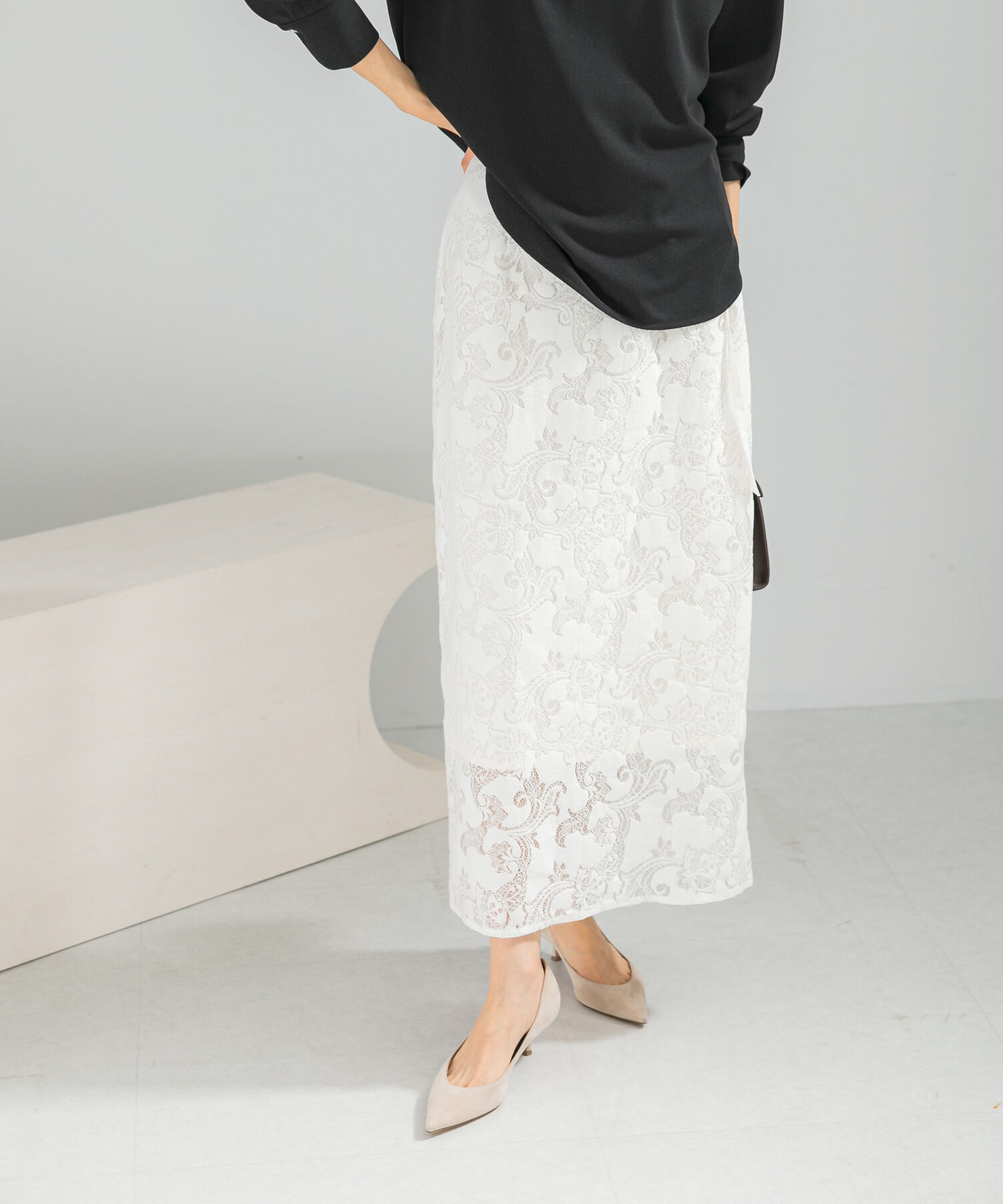 URBAN RESEARCH ROSSO「ラッセルレーススカート」|スカート|