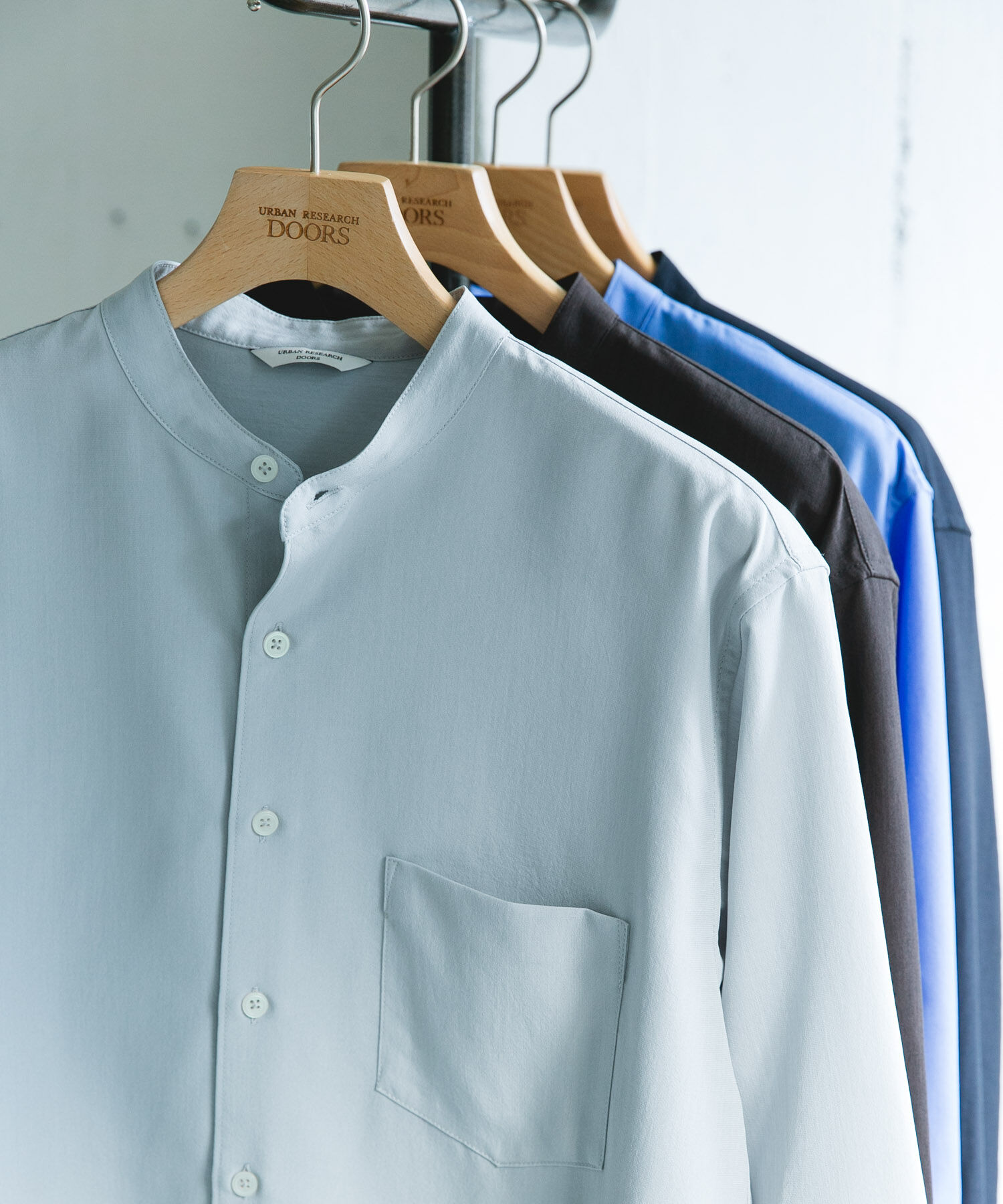 URBAN RESEARCH DOORS「『XLｻｲｽﾞ/WEB限定』『吸水速乾』ｾｵｱﾙﾌｧﾊﾞﾝﾄﾞｶﾗｰﾛﾝｸ 」|シャツ・ブラウス|ライトグレー