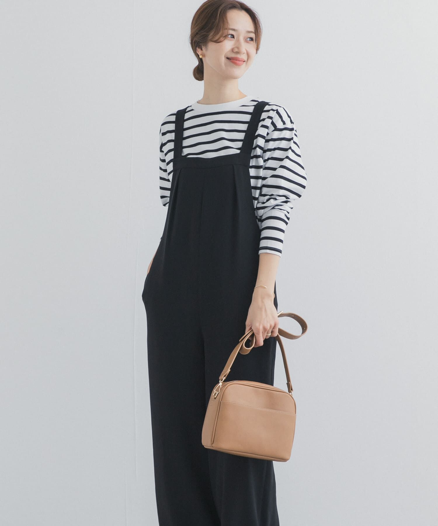 URBAN RESEARCH DOORS「ジョーゼットタックサロペット」|スカート|