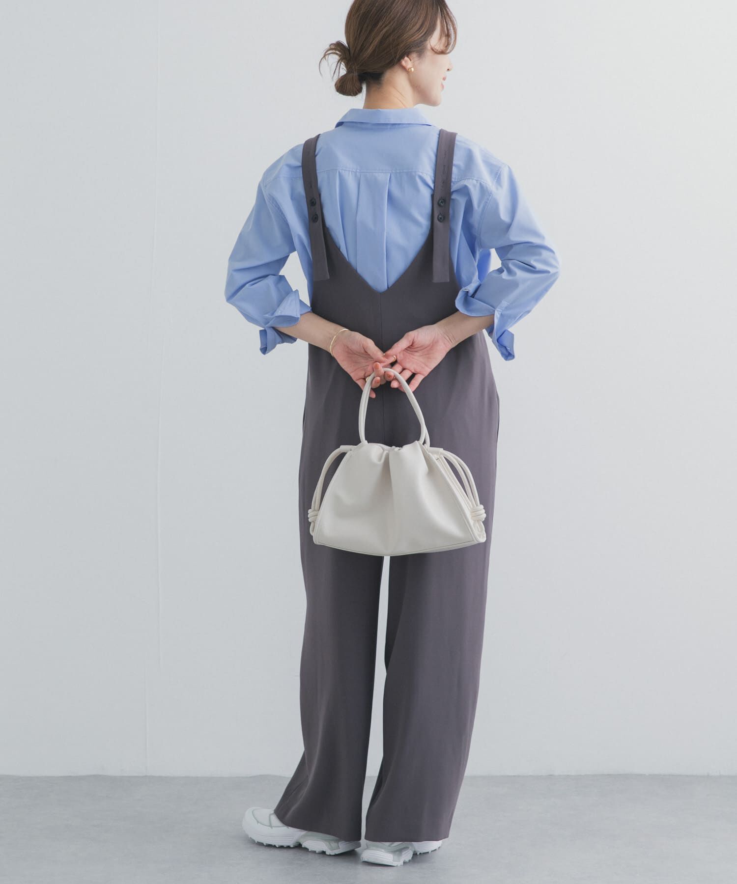 URBAN RESEARCH DOORS「ジョーゼットタックサロペット」|スカート|