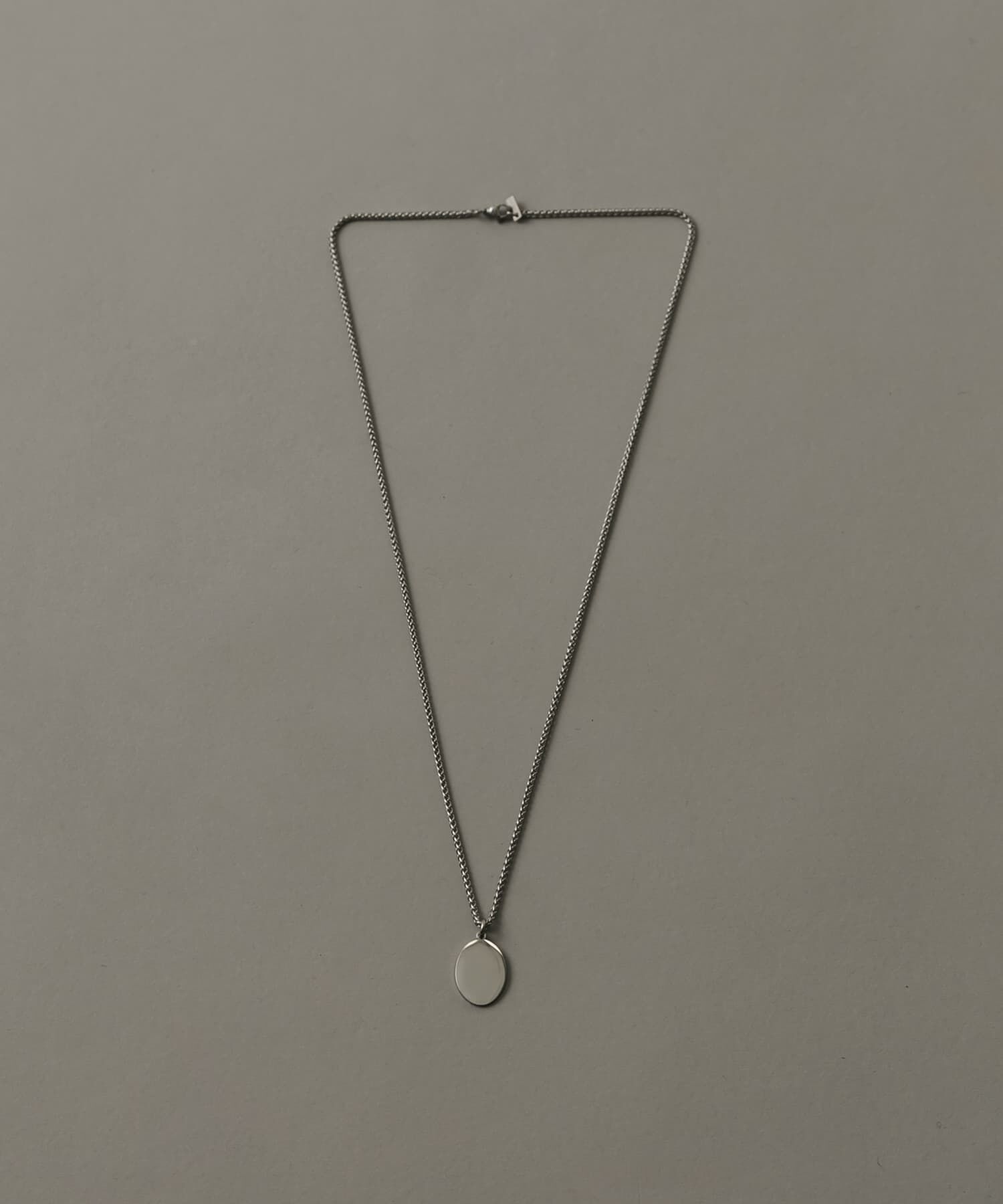 SMELLY「ステンレスオーバルプレートネックレス」|ネックレス|