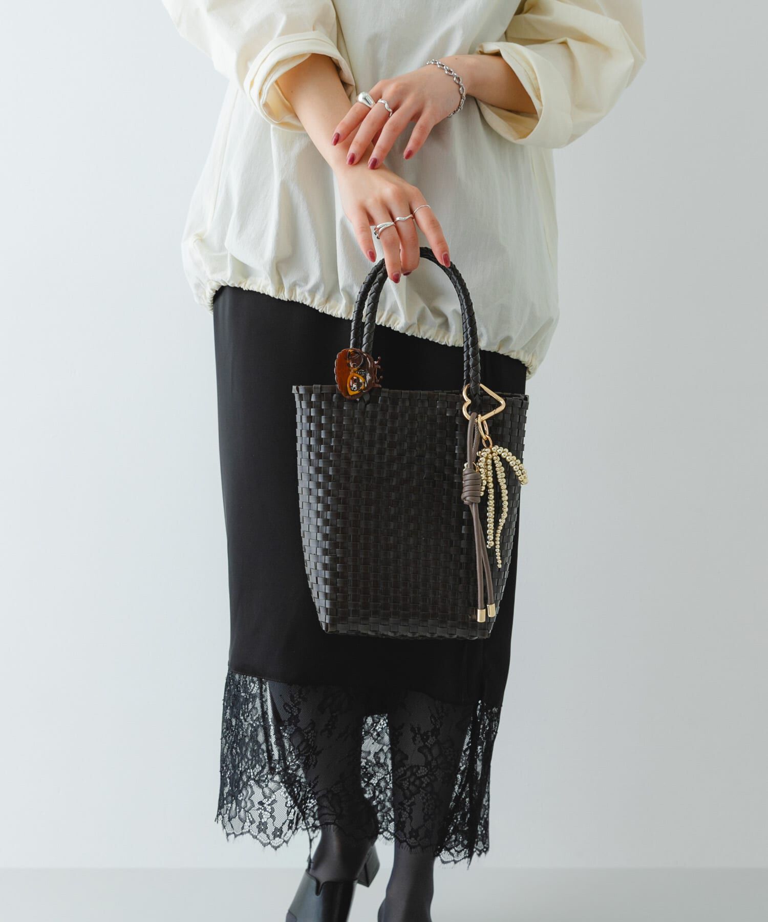 RODE SKO「クリップチャームタテナガメルカドバッグ」|トートバッグ|