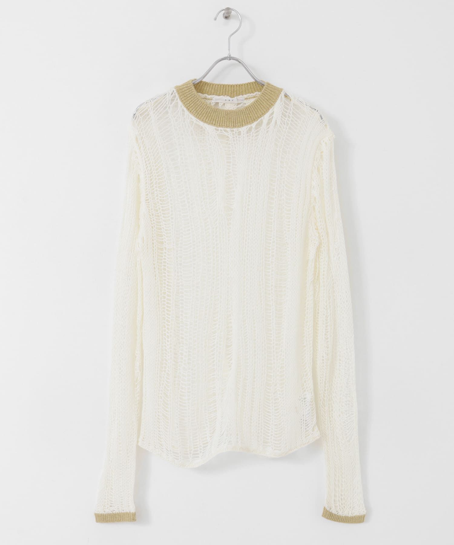  「ランダム透かし編みルーズニット」|ニット・セーター|