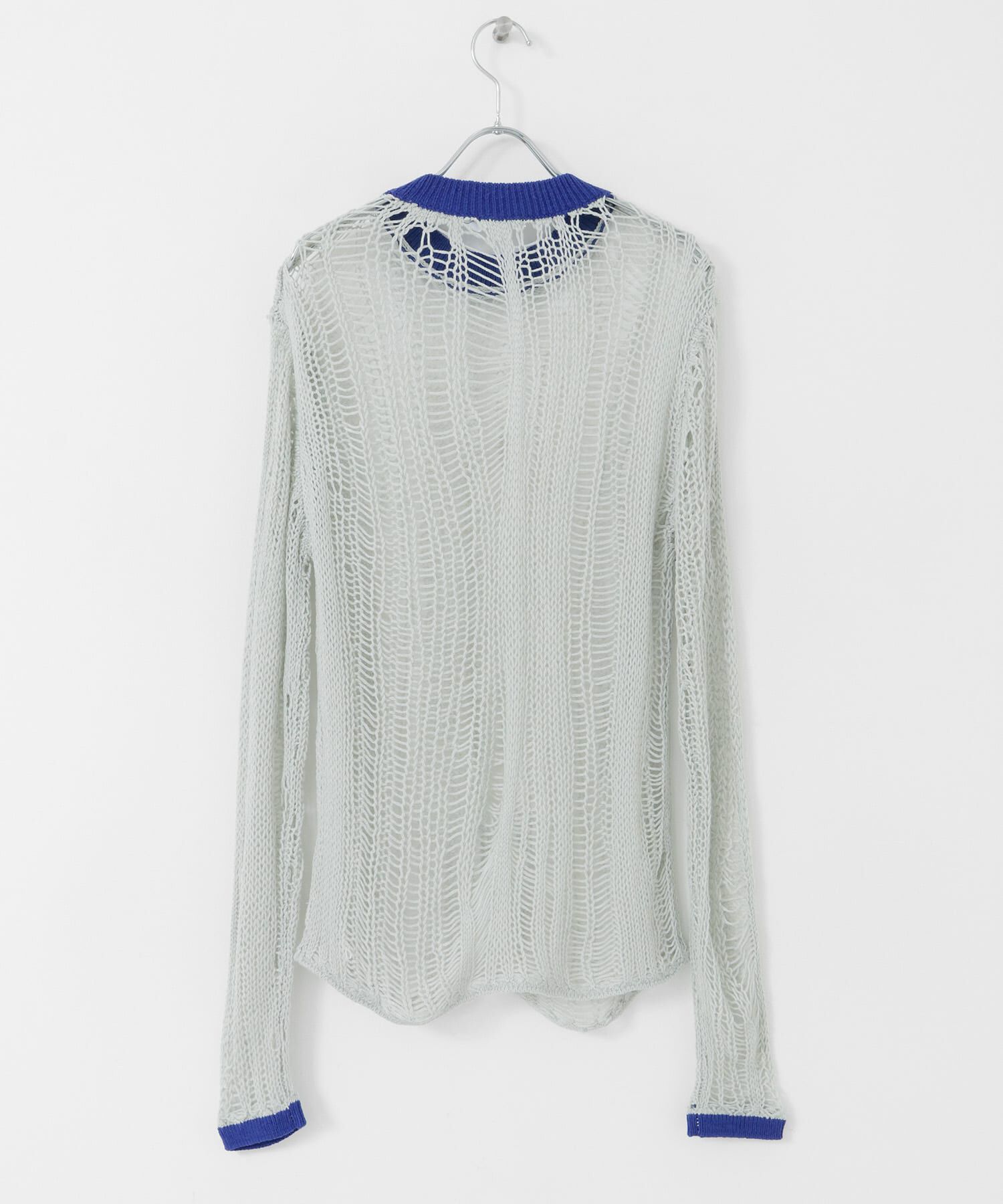  「ランダム透かし編みルーズニット」|ニット・セーター|