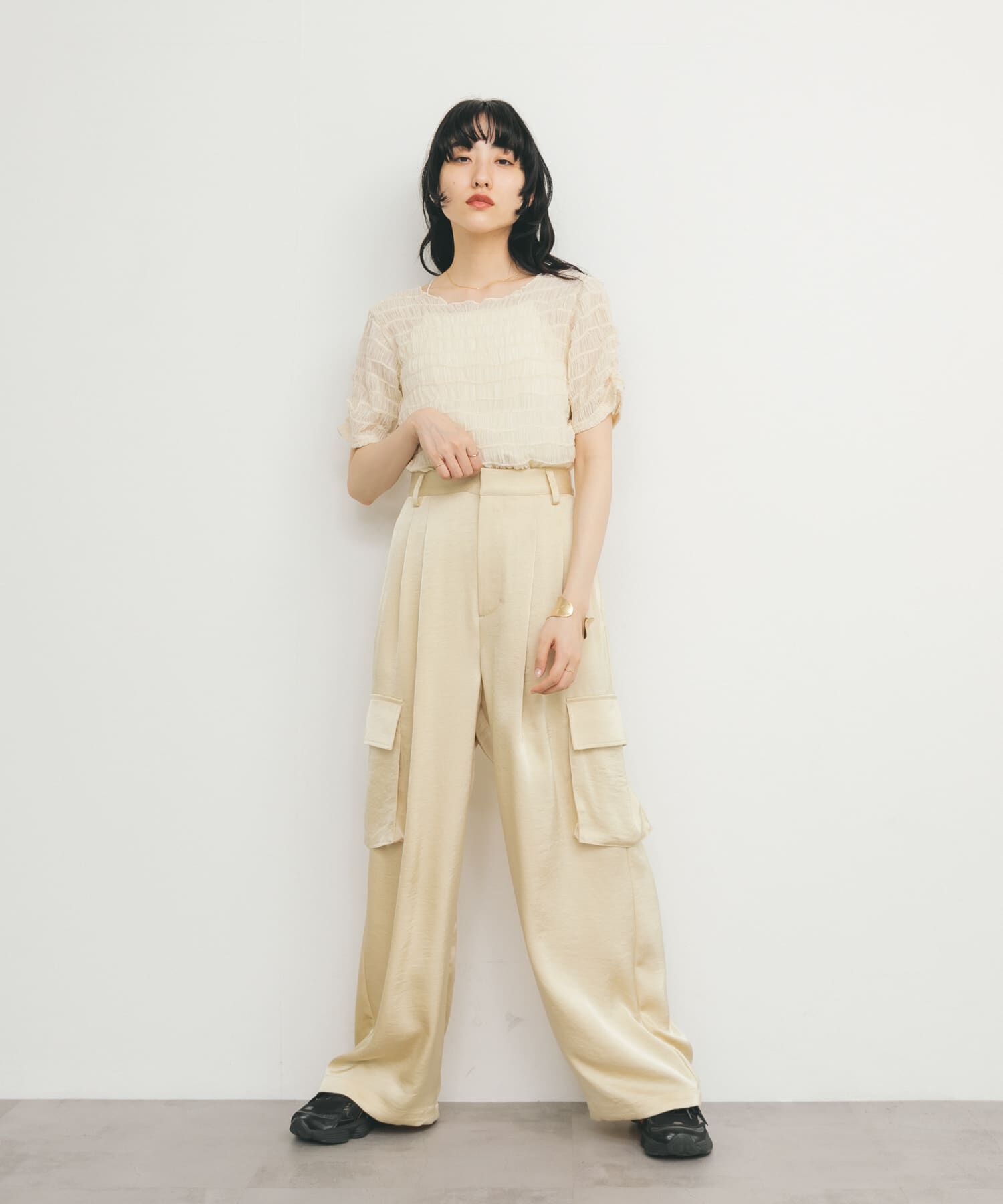  「シャーリングシアートップス」|Tシャツ・カットソー|