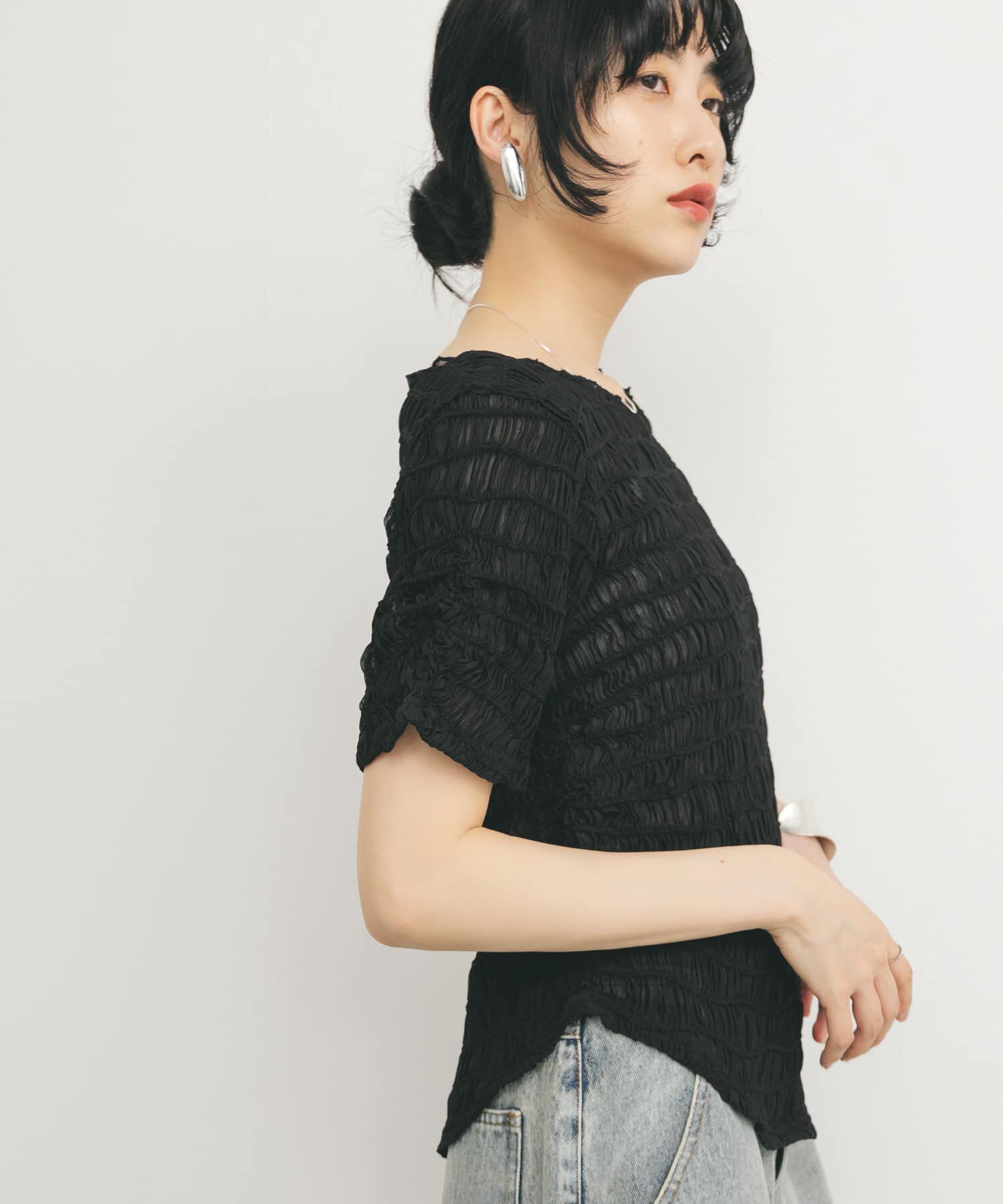  「シャーリングシアートップス」|Tシャツ・カットソー|