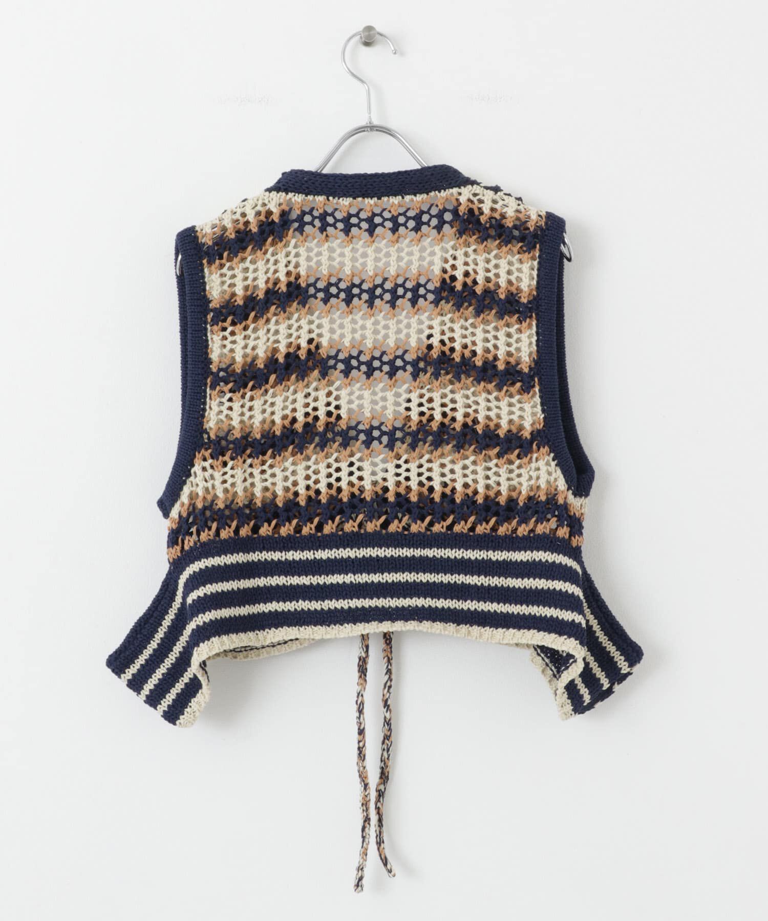  「2WAYボーダーベスト」|ニット・セーター|