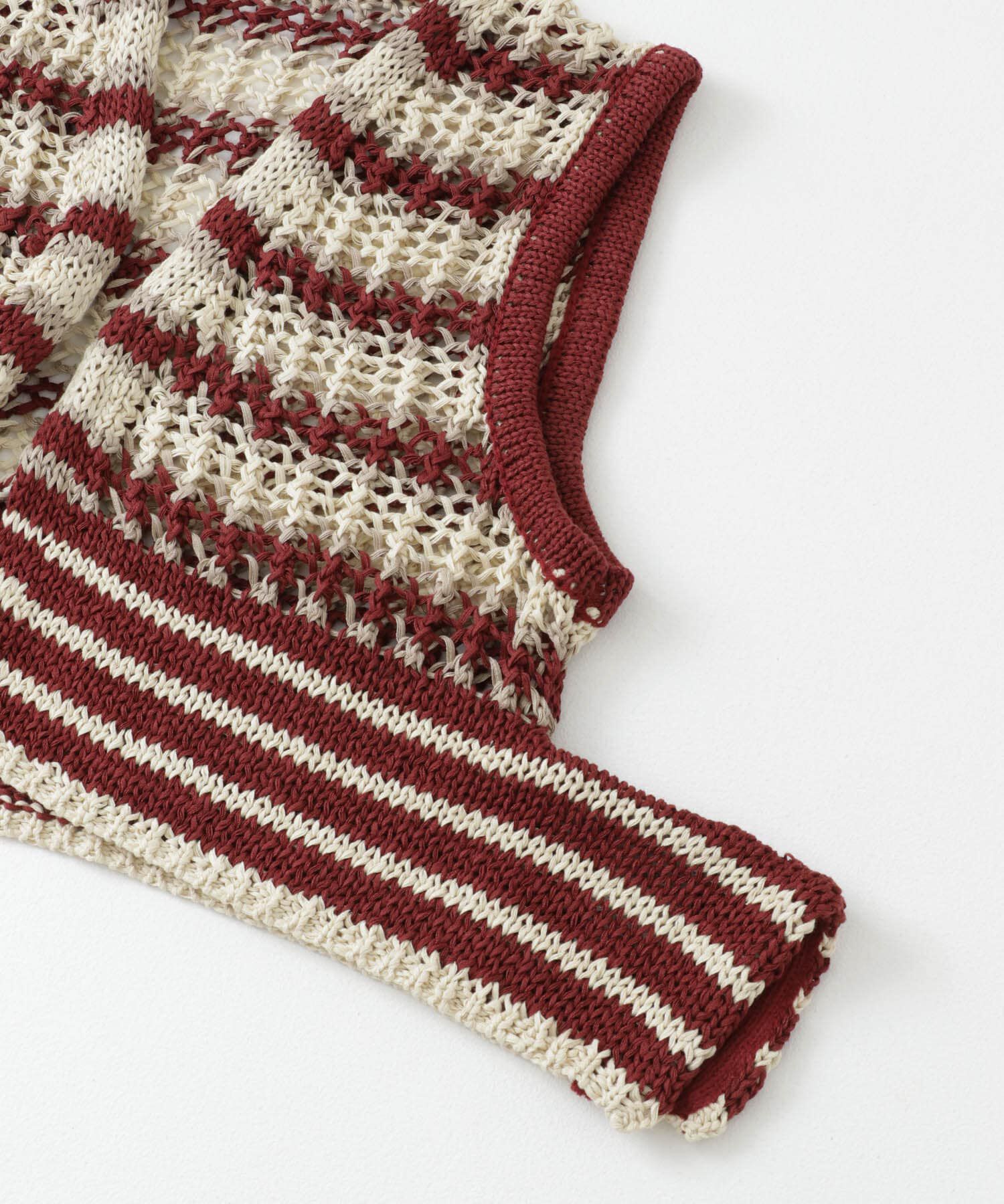  「2WAYボーダーベスト」|ニット・セーター|