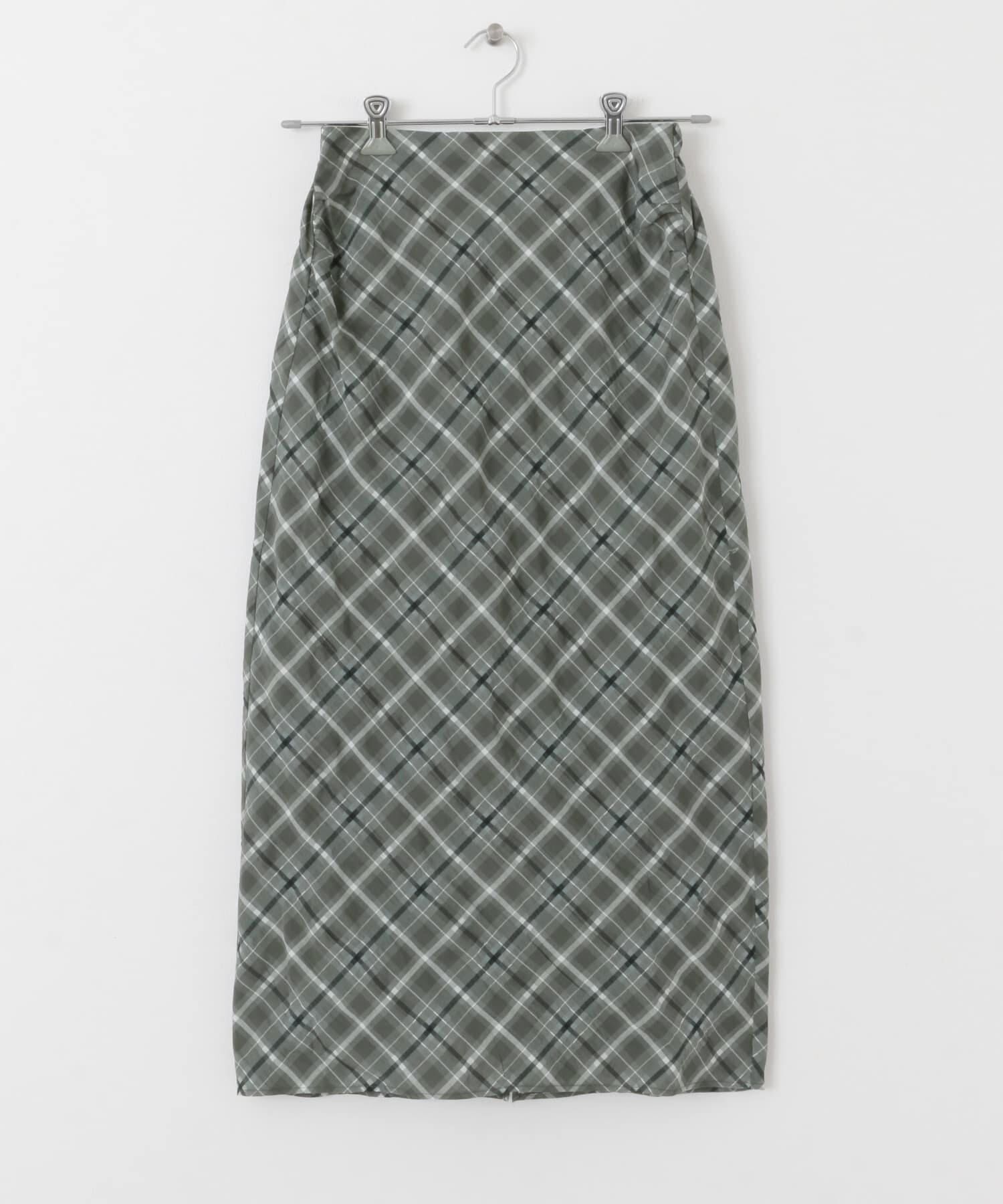  「シアーチェックIラインスカート」|スカート|