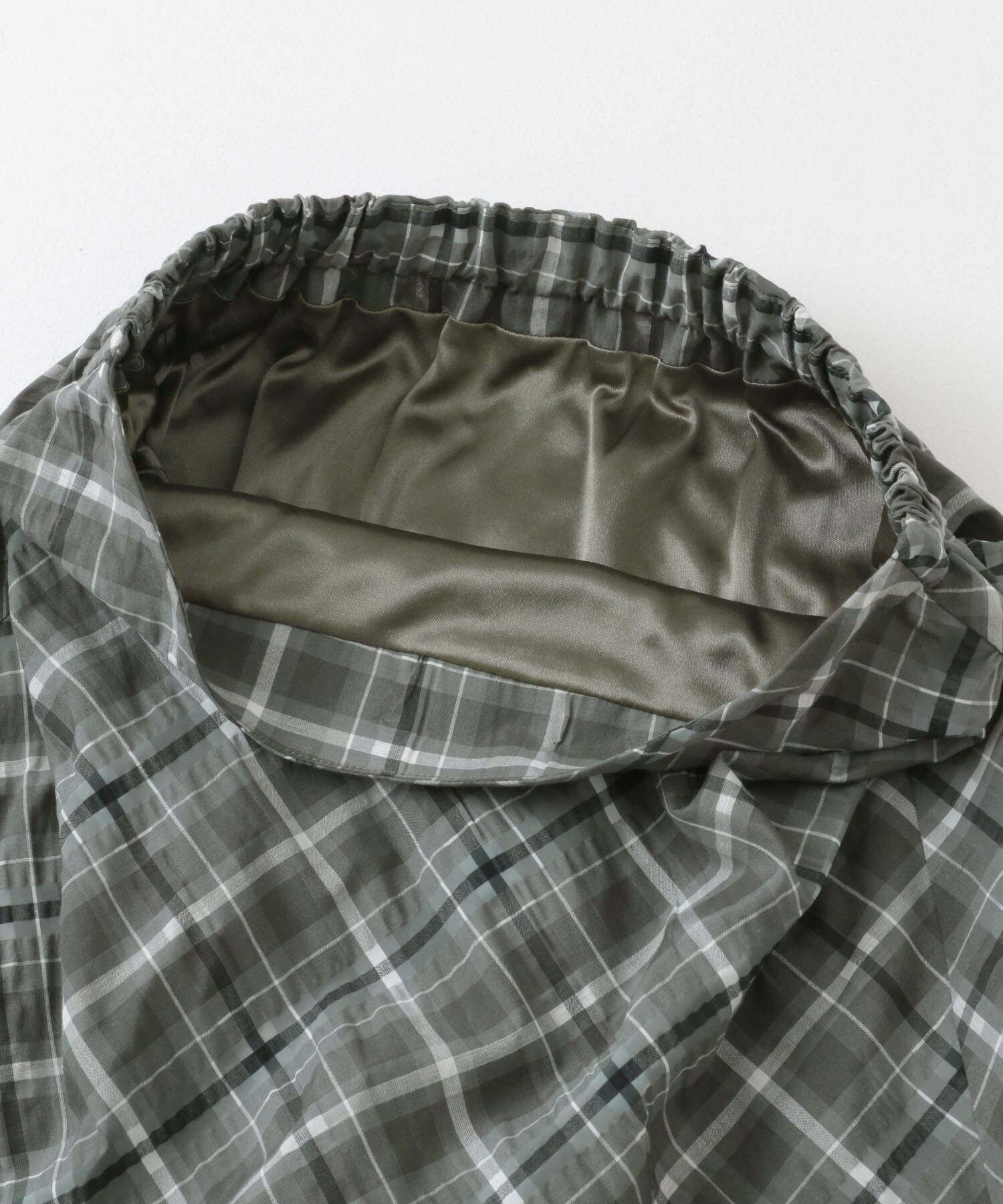  「シアーチェックIラインスカート」|スカート|
