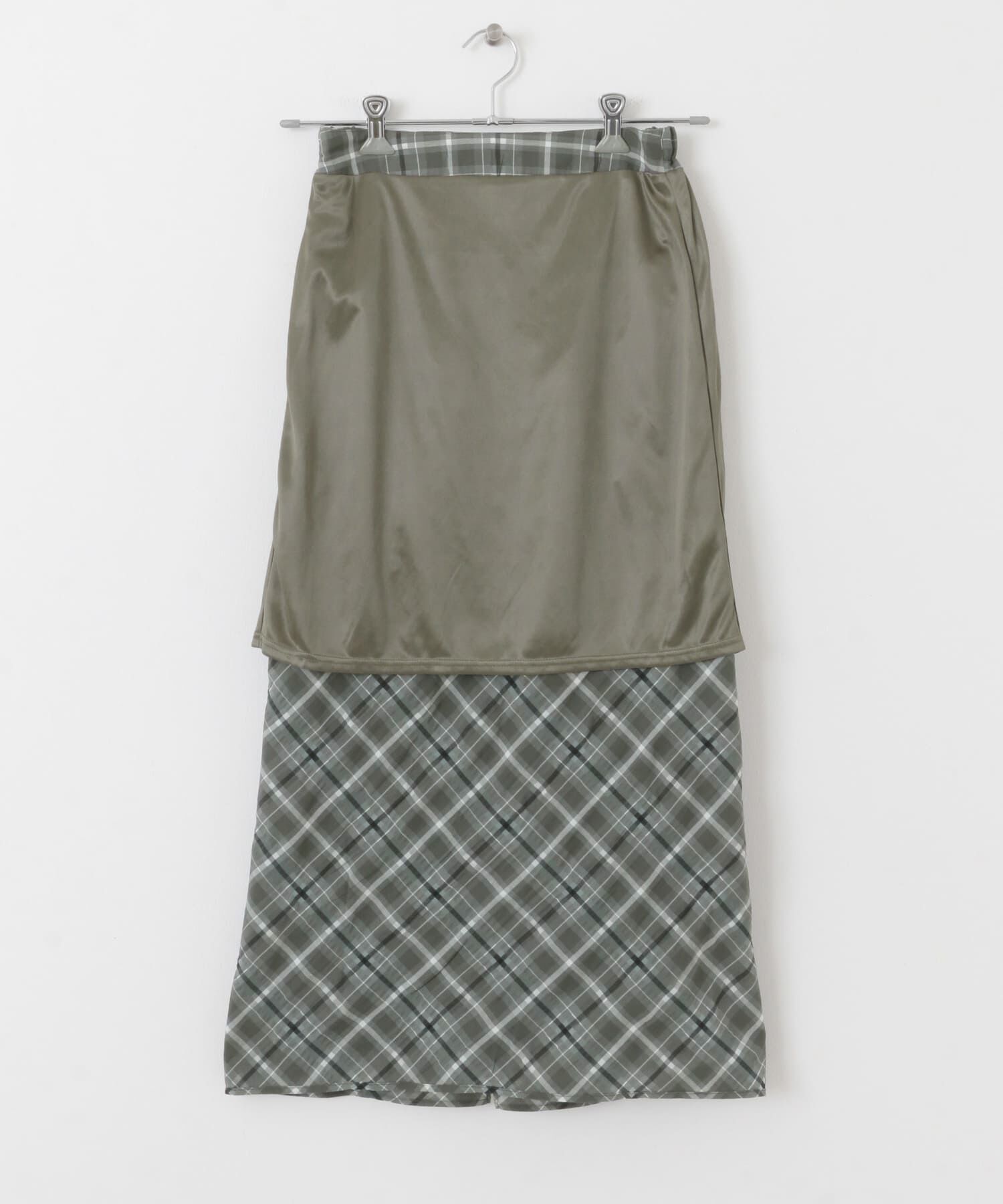  「シアーチェックIラインスカート」|スカート|