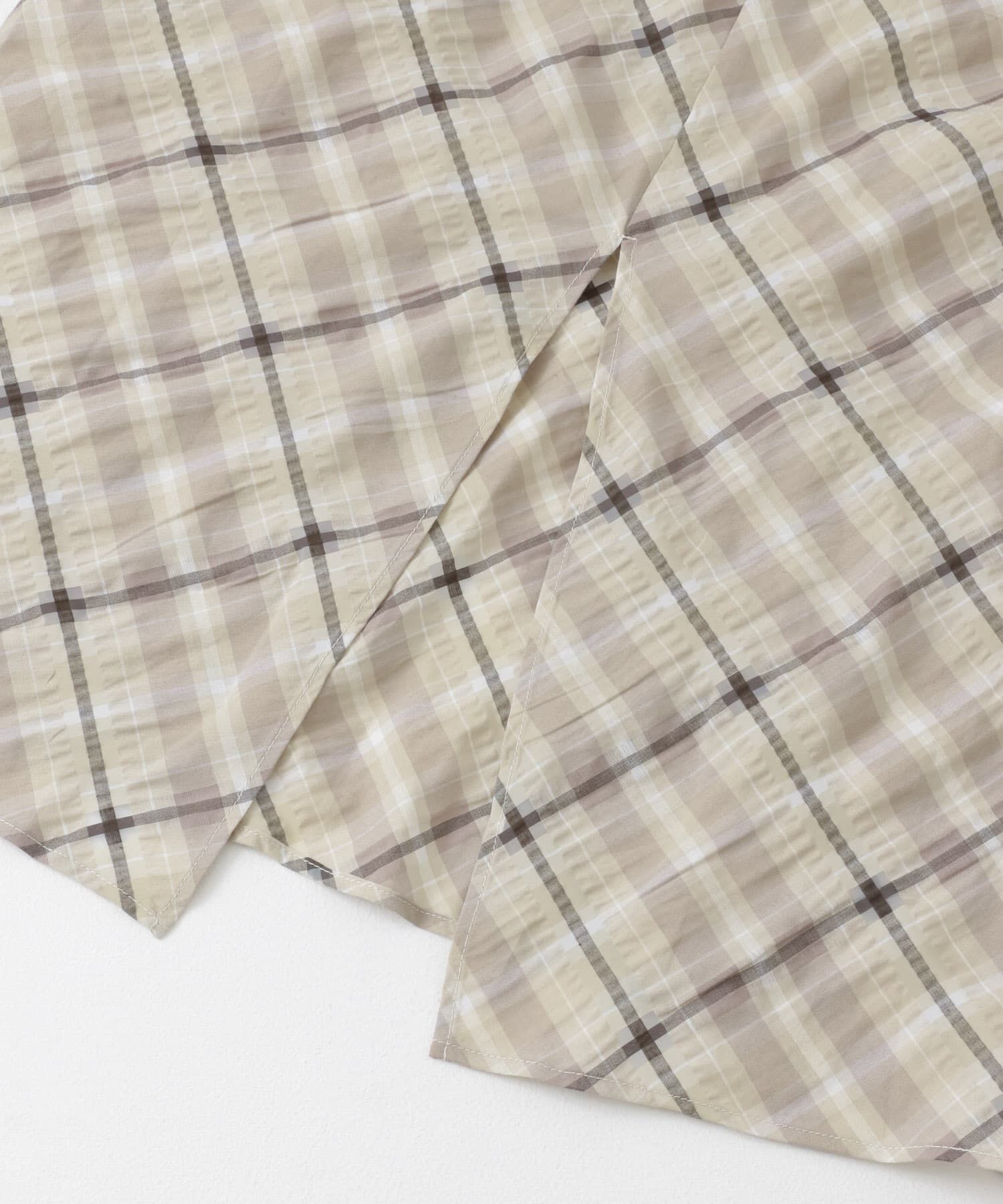  「シアーチェックIラインスカート」|スカート|