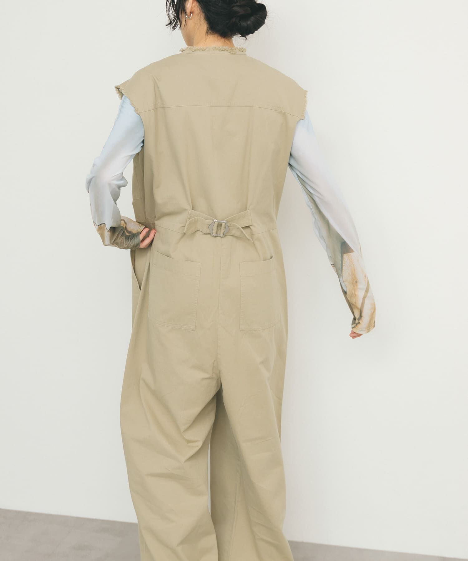  「フロントZIPジャンプスーツ」|スカート|