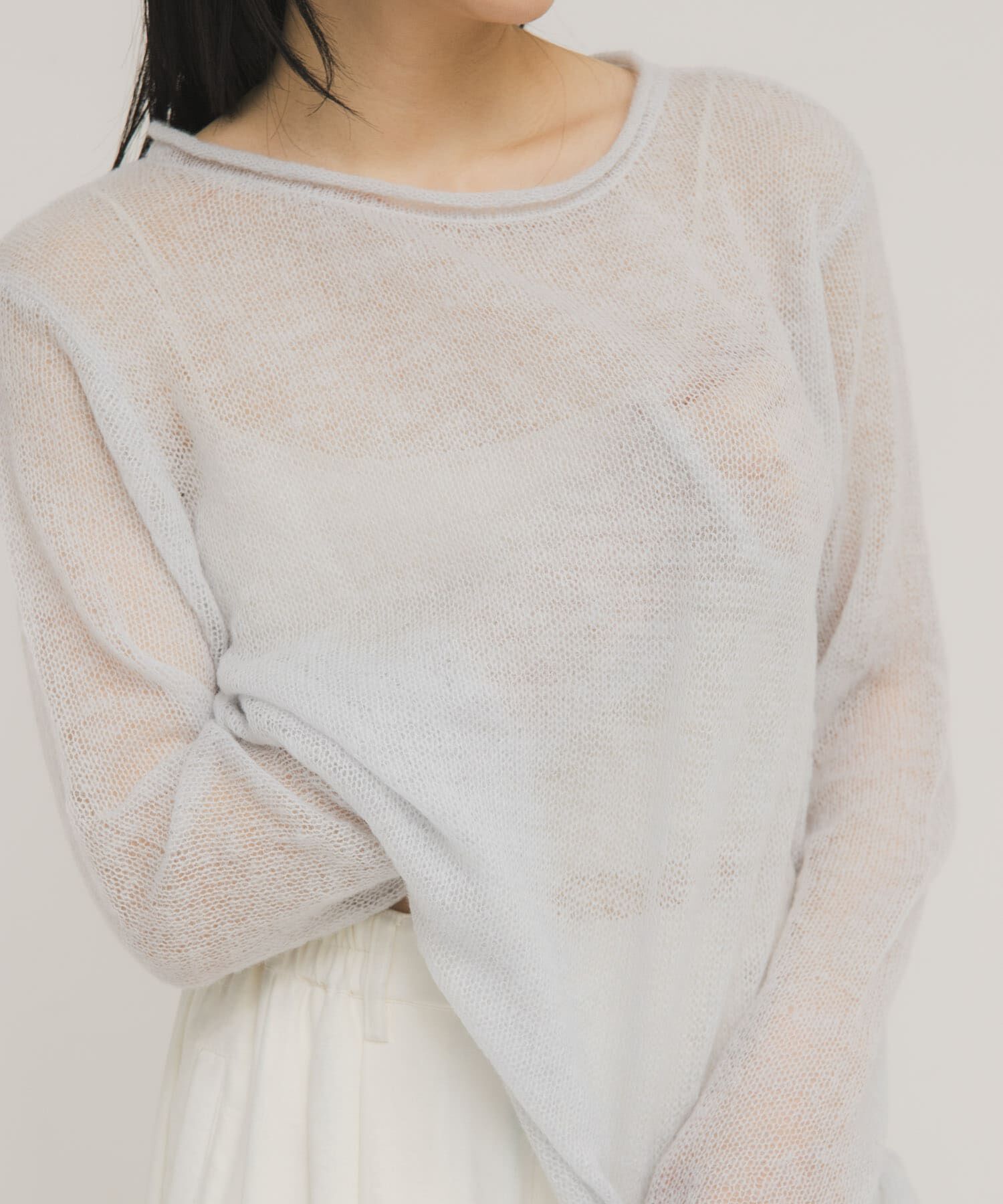  「バックオープンシアーニット」|ニット・セーター|