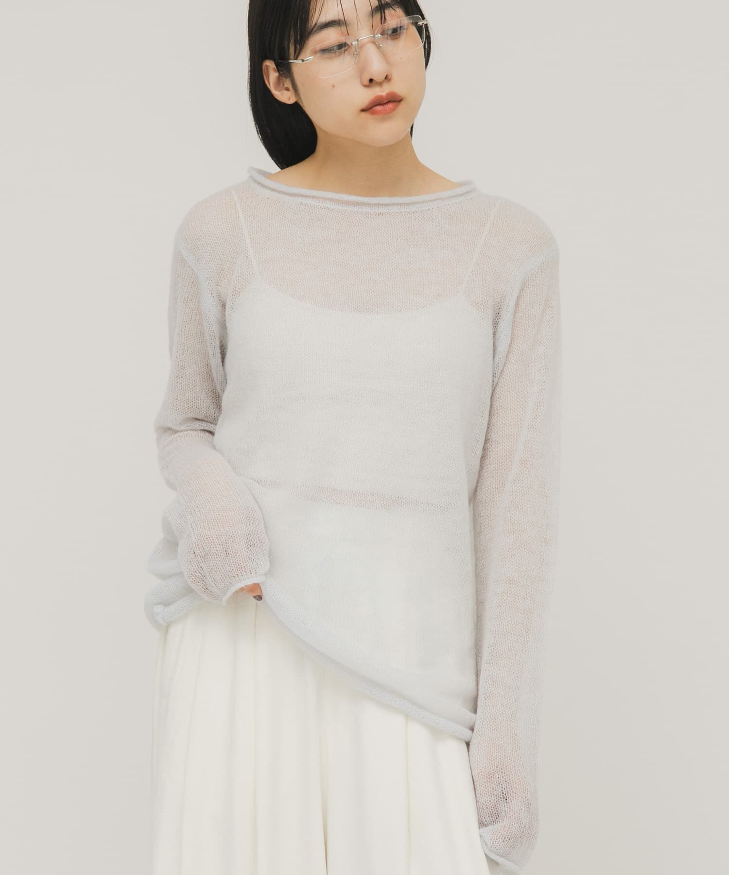  「バックオープンシアーニット」|ニット・セーター|