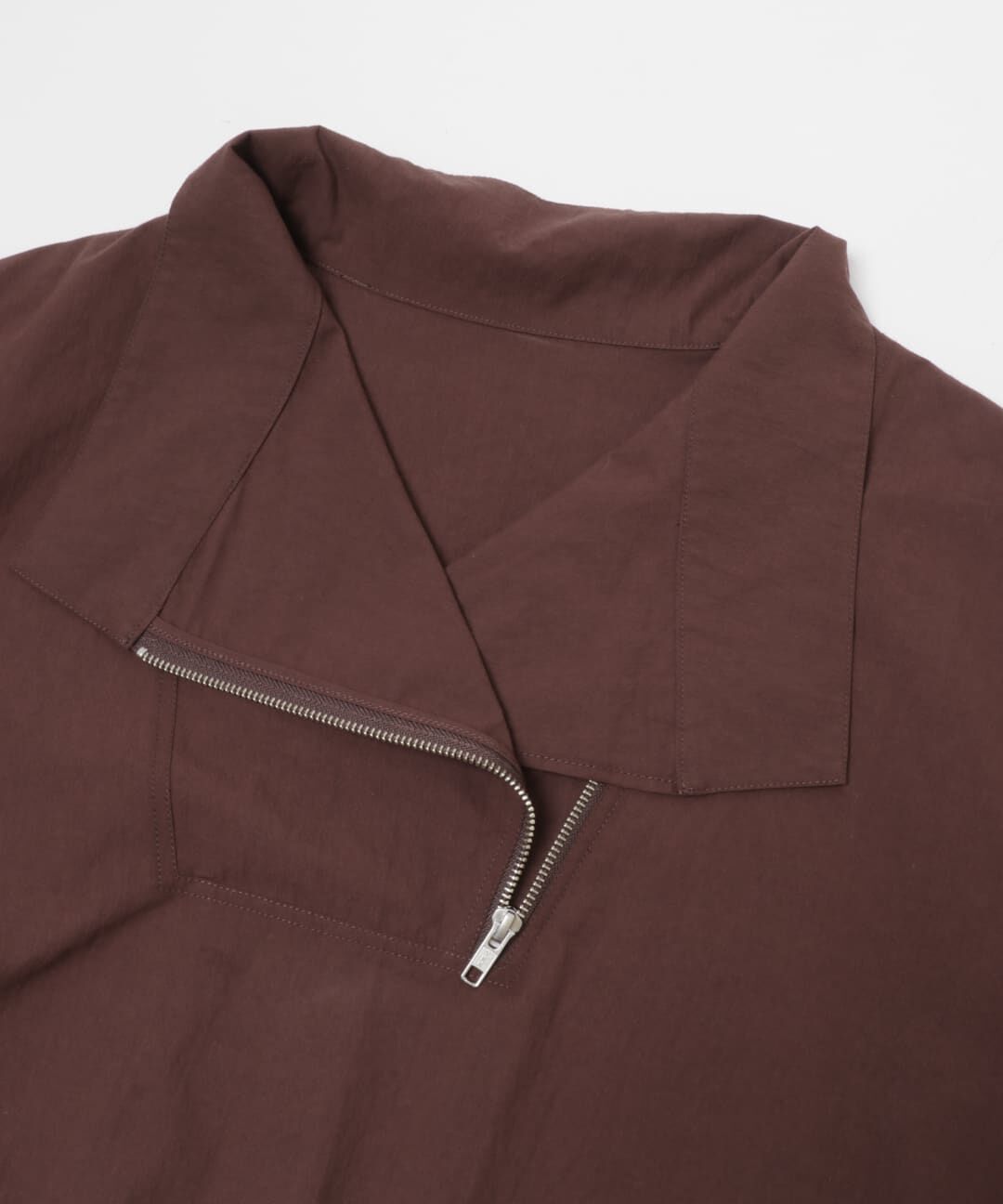  「スラントZIPアノラック」|ノーカラーコート|