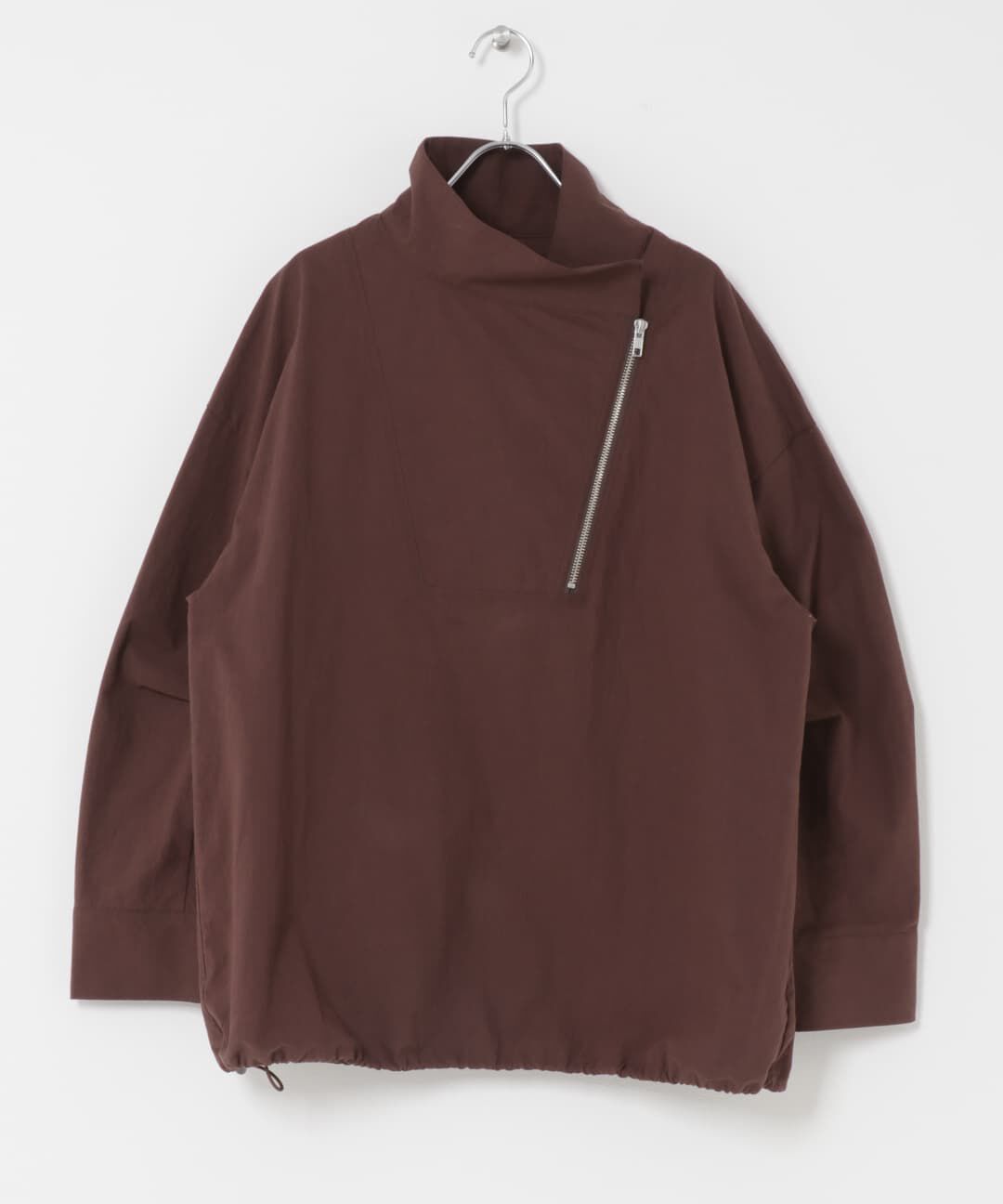  「スラントZIPアノラック」|ノーカラーコート|