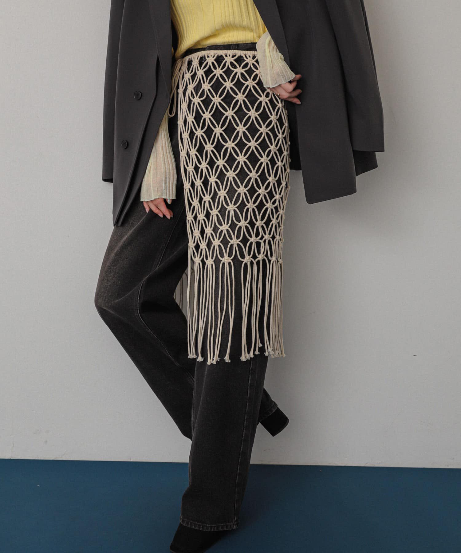 SENSE OF PLACE by URBAN RESEARCH「マクラメマキスカート」|スカート|