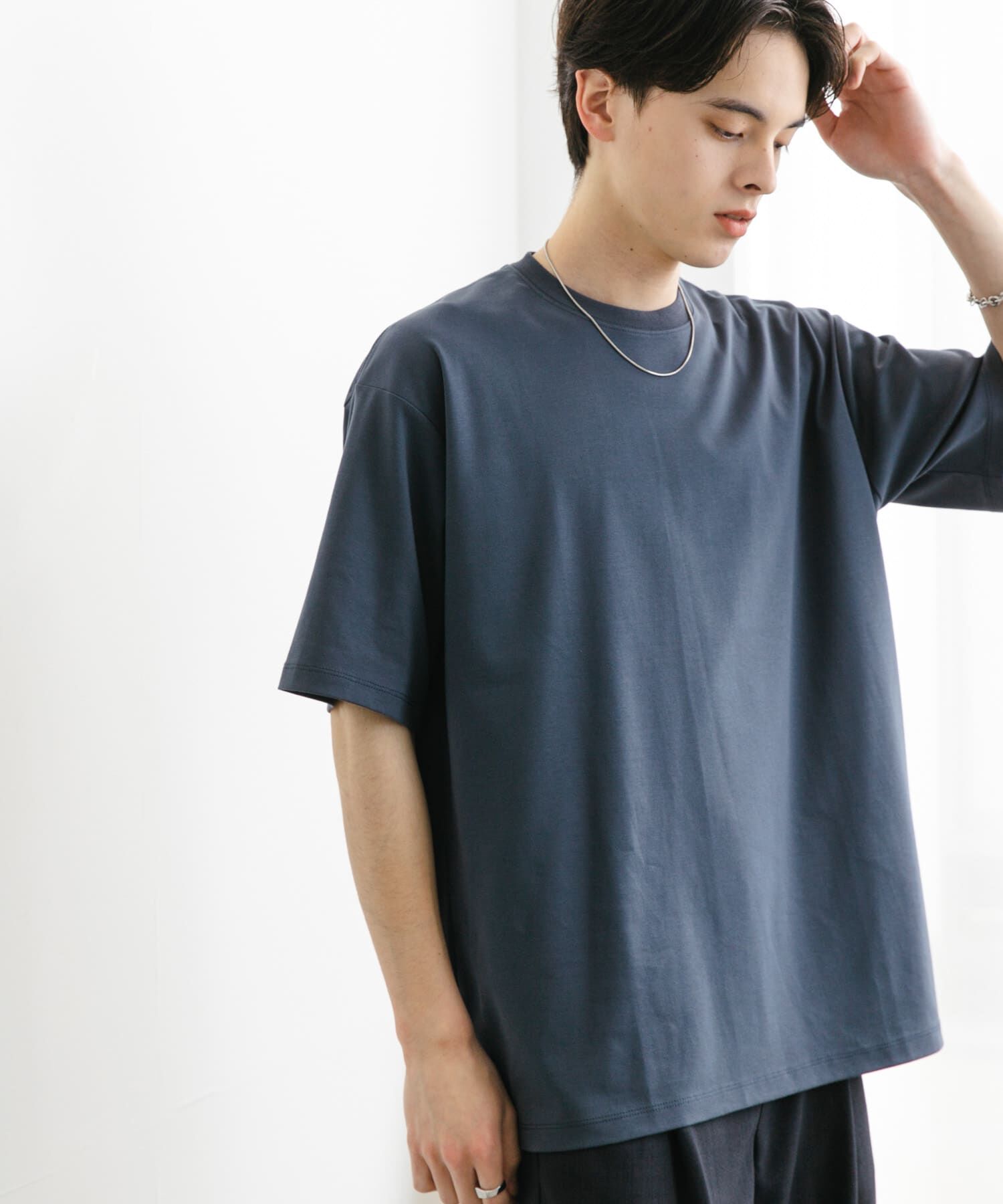 SENSE OF PLACE by URBAN RESEARCH「コットンスムースショートスリーブTシャツ」|Tシャツ・カットソー|ブルー