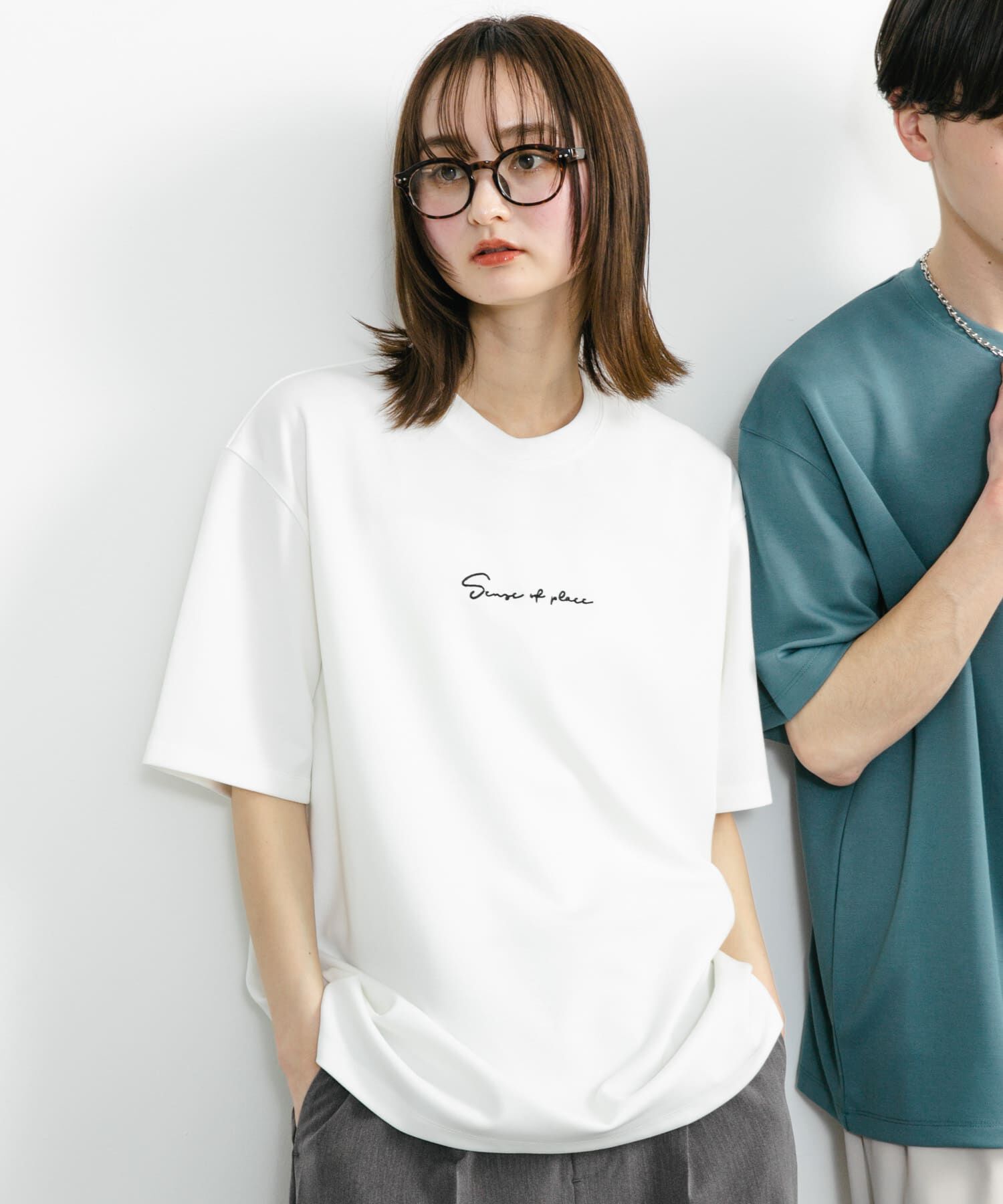 SENSE OF PLACE by URBAN RESEARCH「『ユニセックス』シシュウポンチショートスリーブTシャツ」|Tシャツ・カットソー|