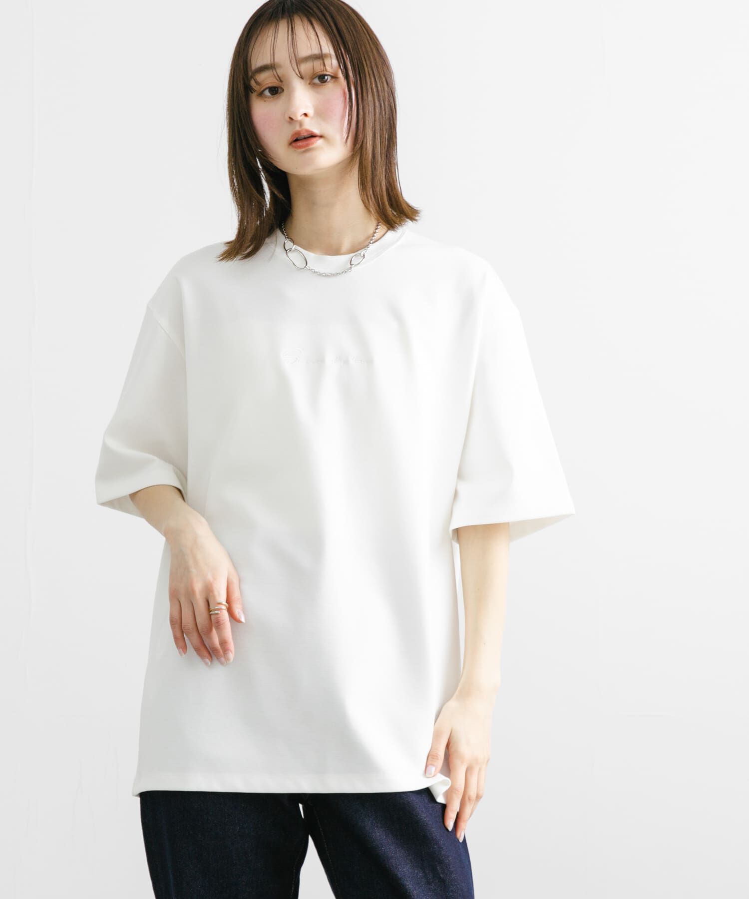 SENSE OF PLACE by URBAN RESEARCH「『ユニセックス』シシュウポンチショートスリーブTシャツ」|Tシャツ・カットソー|