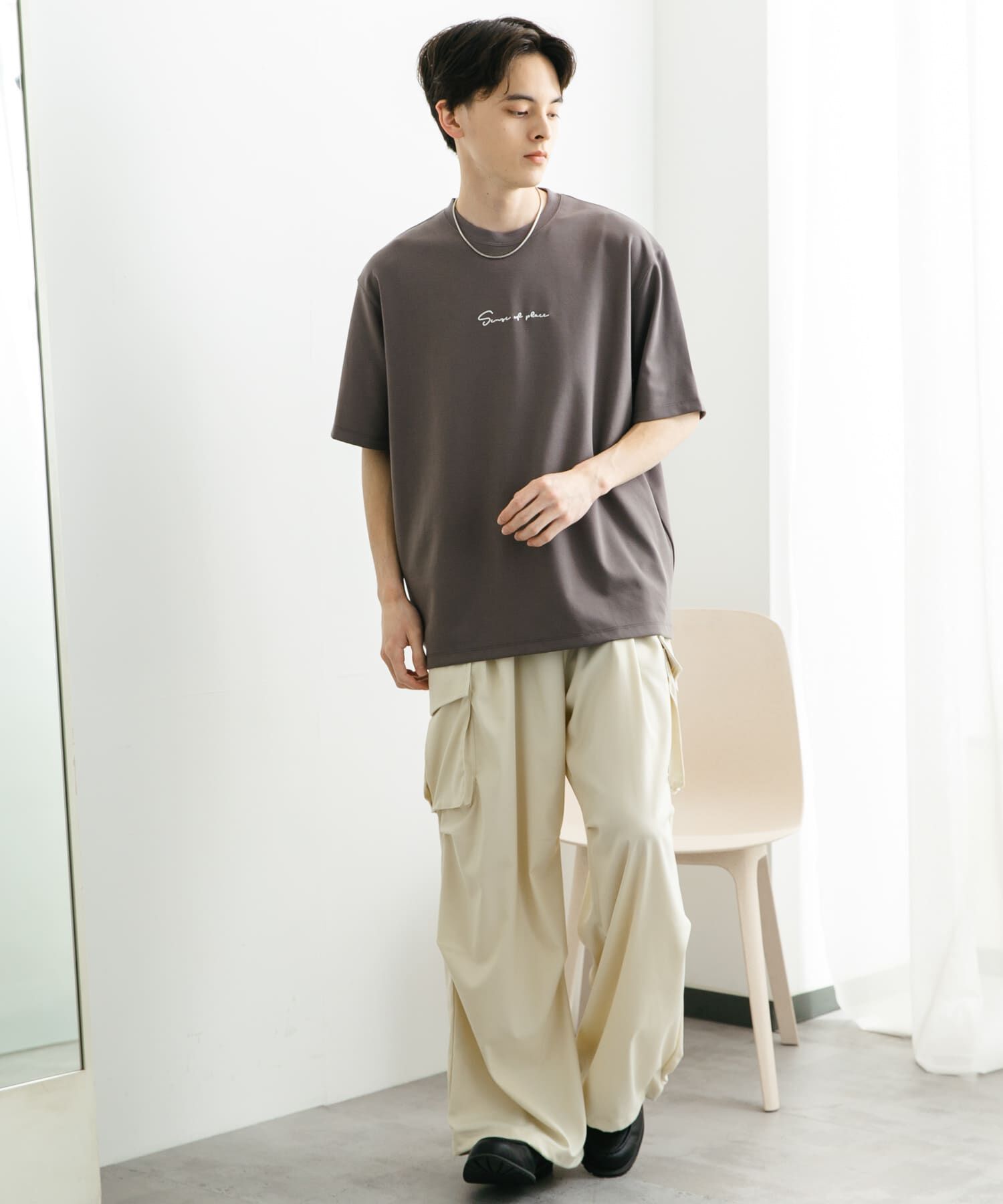 SENSE OF PLACE by URBAN RESEARCH「『ユニセックス』シシュウポンチショートスリーブTシャツ」|Tシャツ・カットソー|
