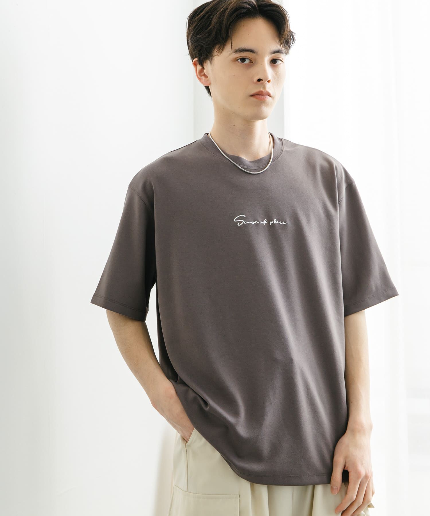 SENSE OF PLACE by URBAN RESEARCH「『ユニセックス』シシュウポンチショートスリーブTシャツ」|Tシャツ・カットソー|