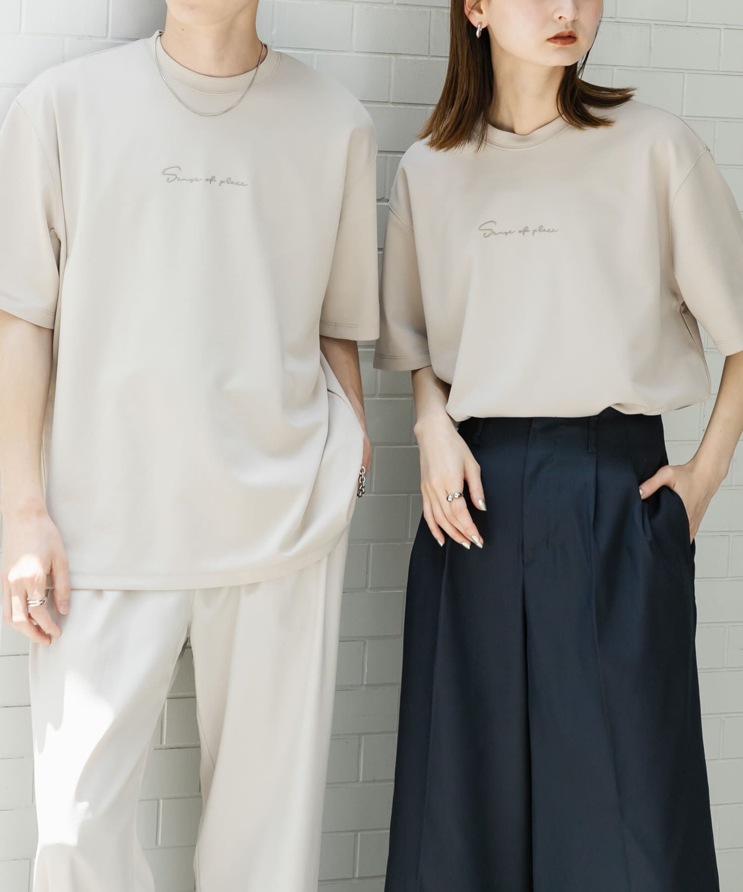 SENSE OF PLACE by URBAN RESEARCH「『ユニセックス』シシュウポンチショートスリーブTシャツ」|Tシャツ・カットソー|