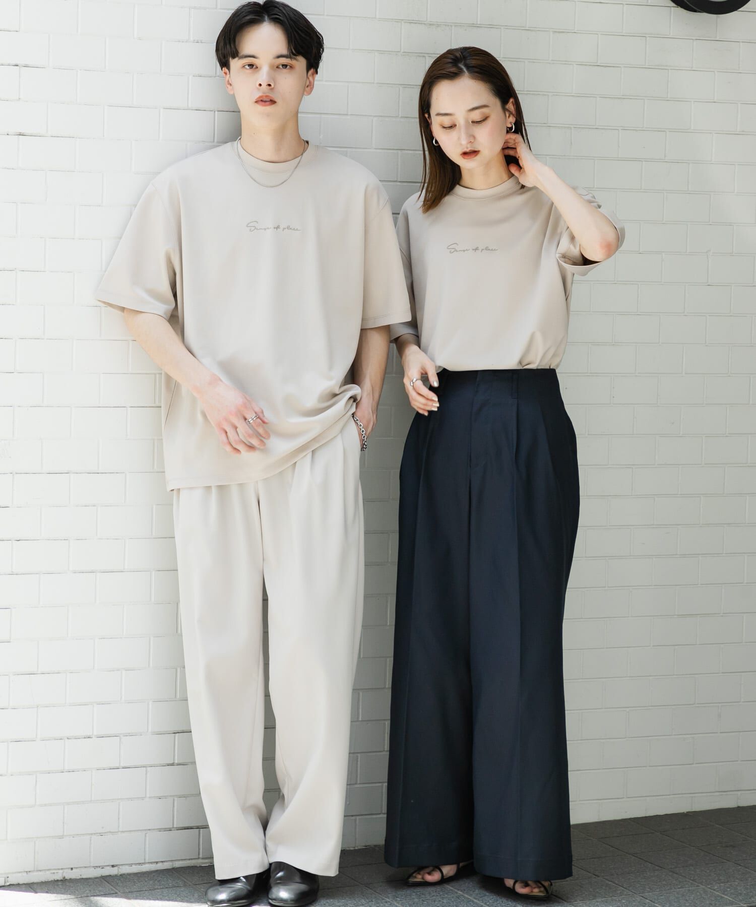 SENSE OF PLACE by URBAN RESEARCH「『ユニセックス』シシュウポンチショートスリーブTシャツ」|Tシャツ・カットソー|