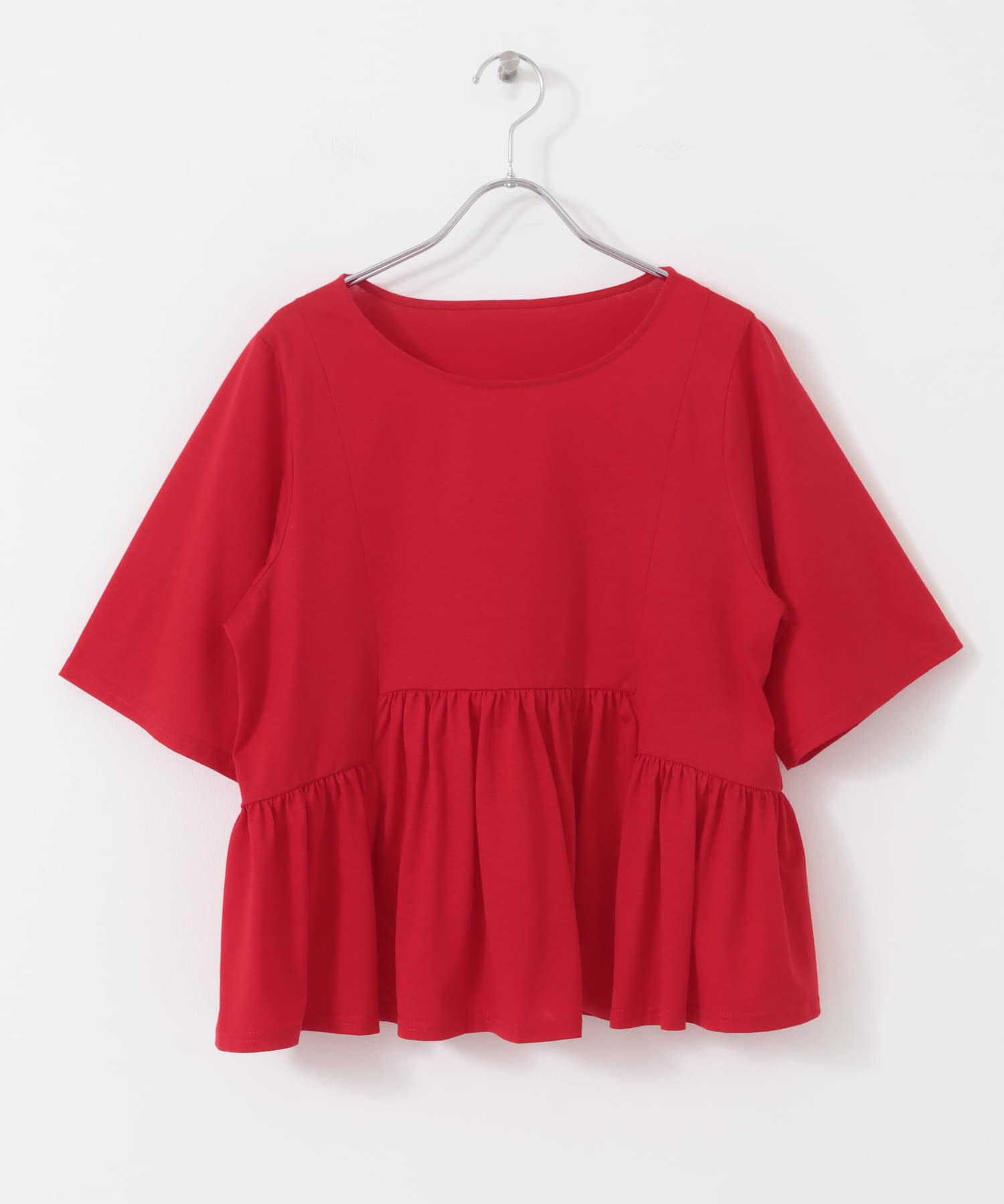 SENSE OF PLACE by URBAN RESEARCH「クルーネックペプラムフリルトップ」|Tシャツ・カットソー|