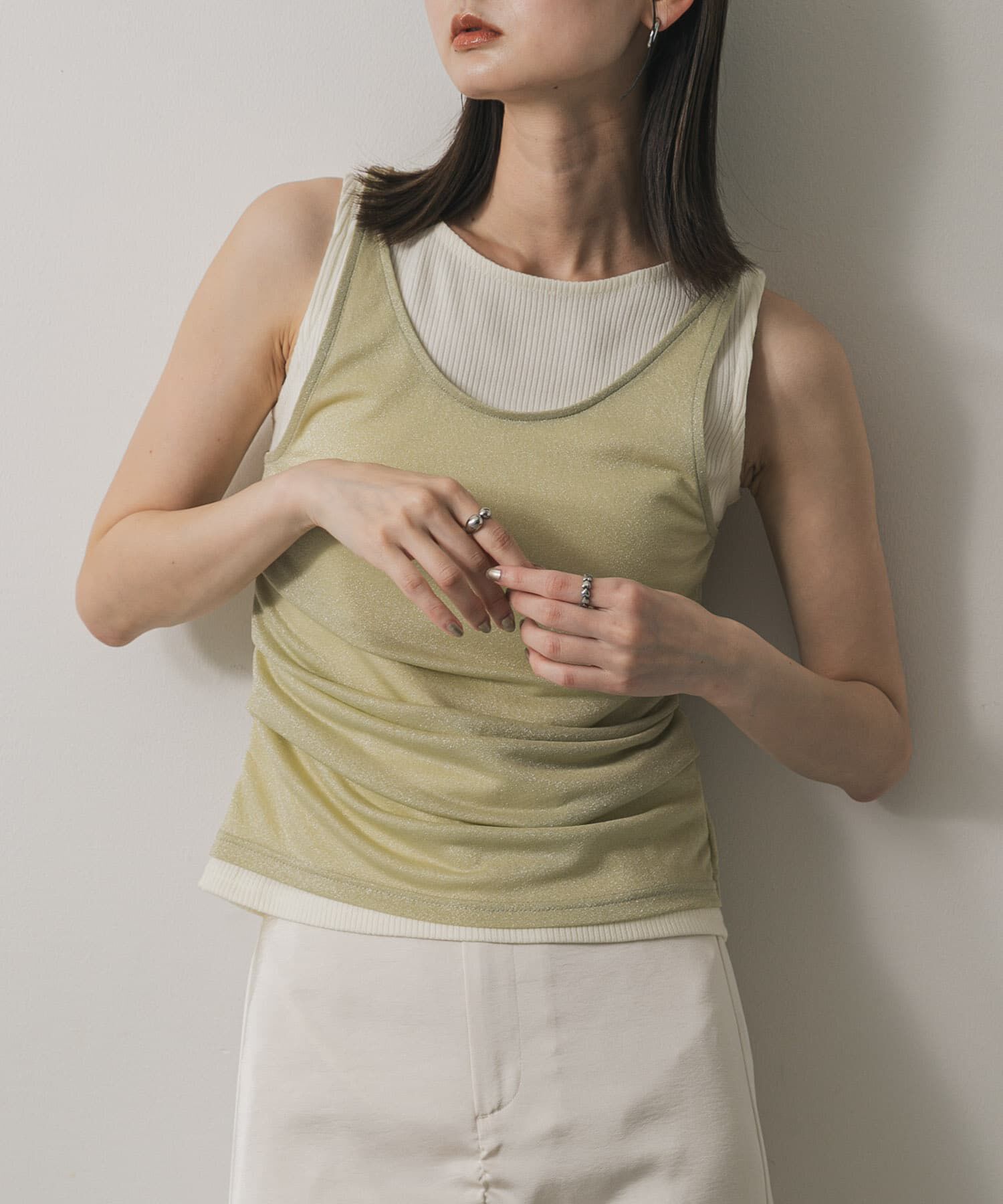 SENSE OF PLACE by URBAN RESEARCH「シアーレイヤードタンクトップ」|タンクトップ|ベージュ