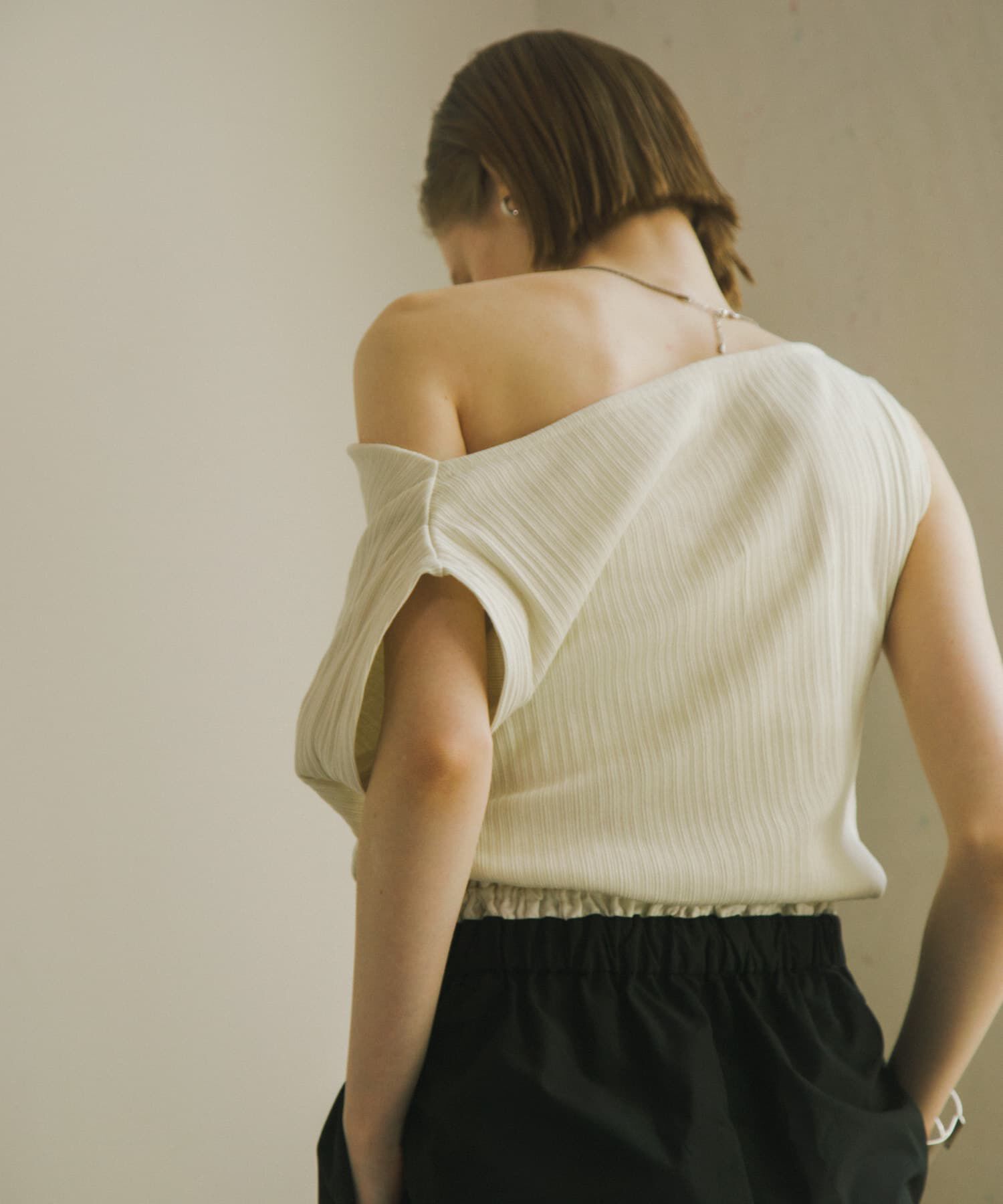 SENSE OF PLACE by URBAN RESEARCH「ランダムリブワンショルダーカットトップ」|Tシャツ・カットソー|