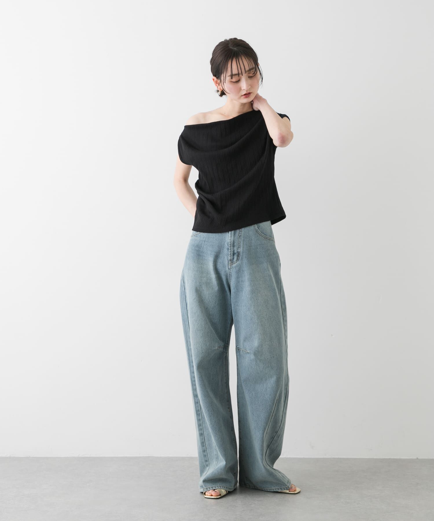 SENSE OF PLACE by URBAN RESEARCH「ランダムリブワンショルダーカットトップ」|Tシャツ・カットソー|