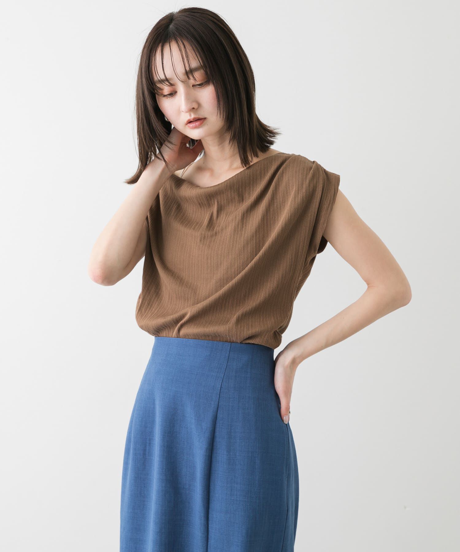 SENSE OF PLACE by URBAN RESEARCH「ランダムリブワンショルダーカットトップ」|Tシャツ・カットソー|