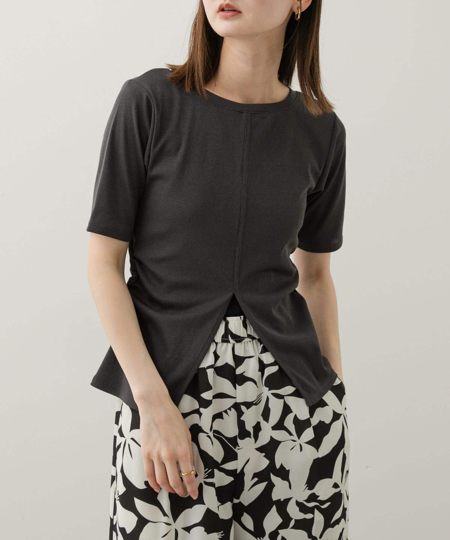 SENSE OF PLACE by URBAN RESEARCH「2WAYウエストギャザーリブトップ」|Tシャツ・カットソー|