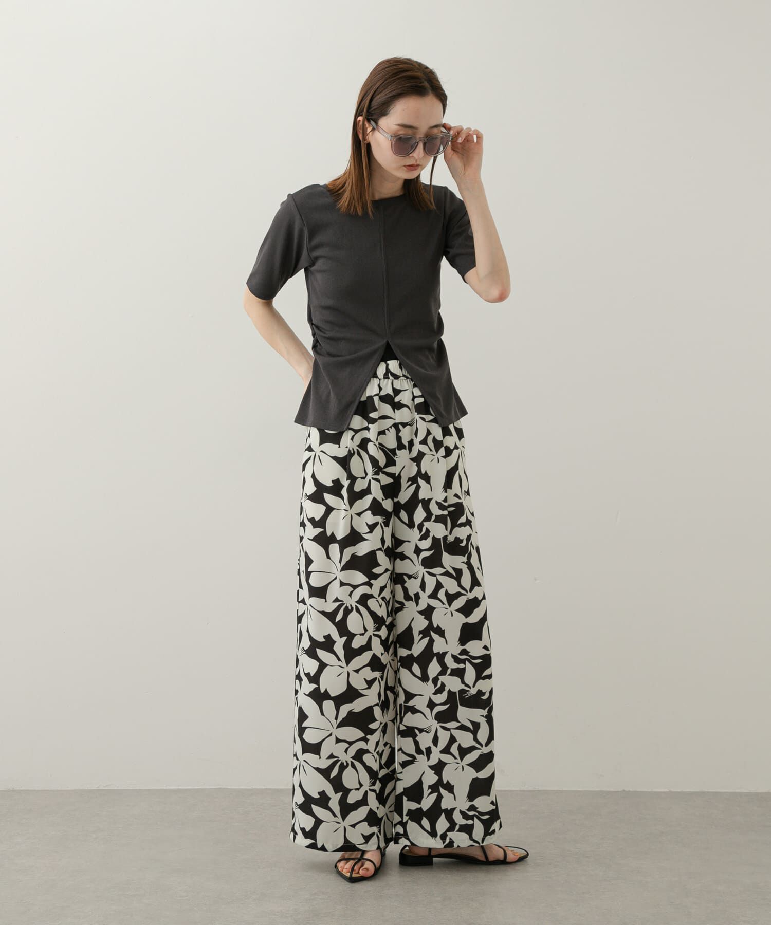 SENSE OF PLACE by URBAN RESEARCH「2WAYウエストギャザーリブトップ」|Tシャツ・カットソー|