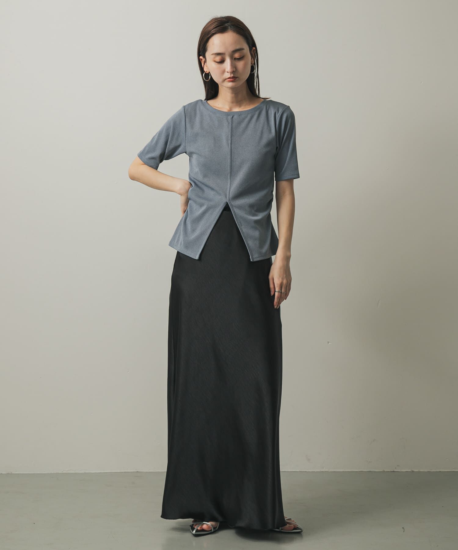 SENSE OF PLACE by URBAN RESEARCH「2WAYウエストギャザーリブトップ」|Tシャツ・カットソー|