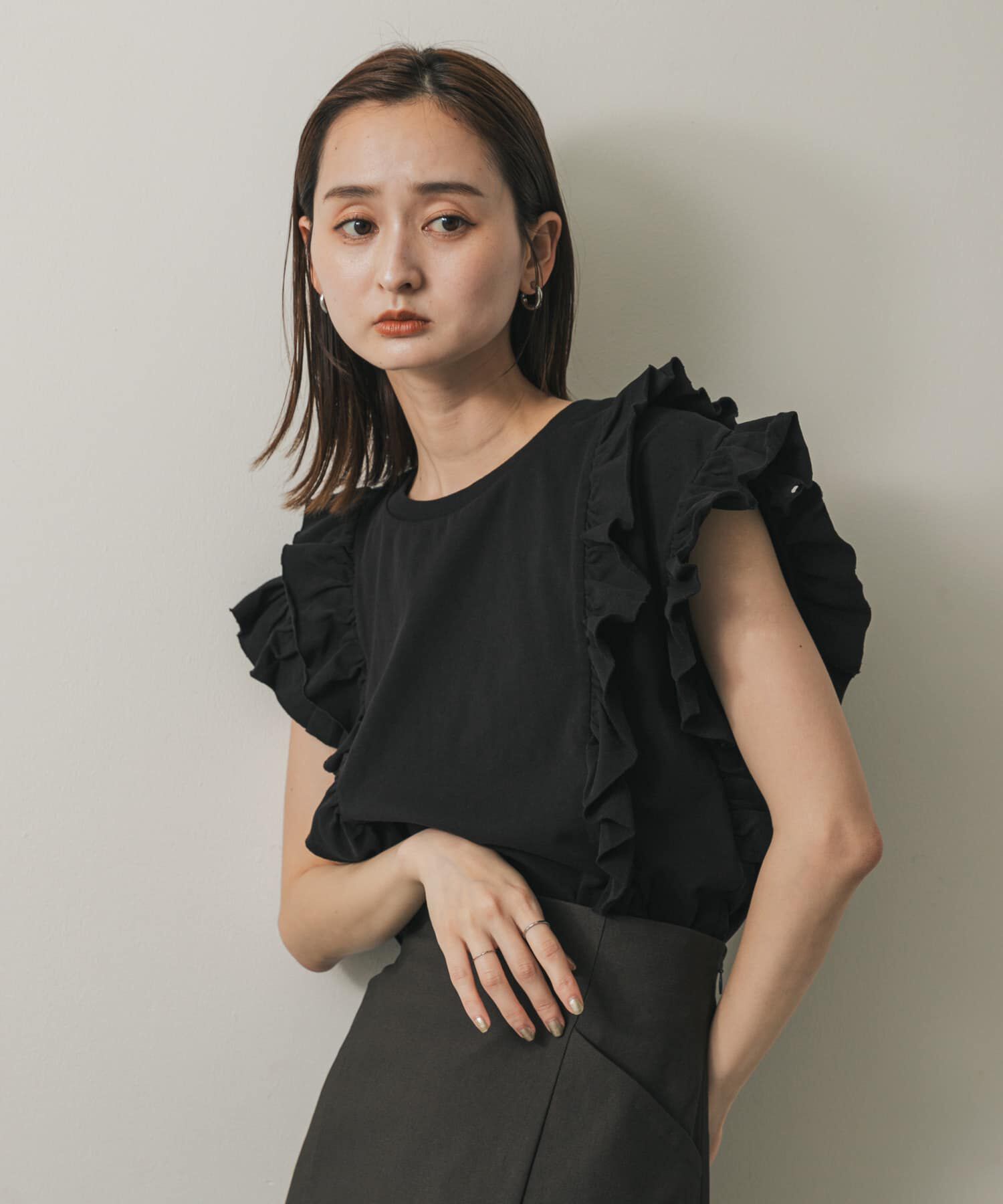 SENSE OF PLACE by URBAN RESEARCH「ギャザーフリルトップ」|Tシャツ・カットソー|