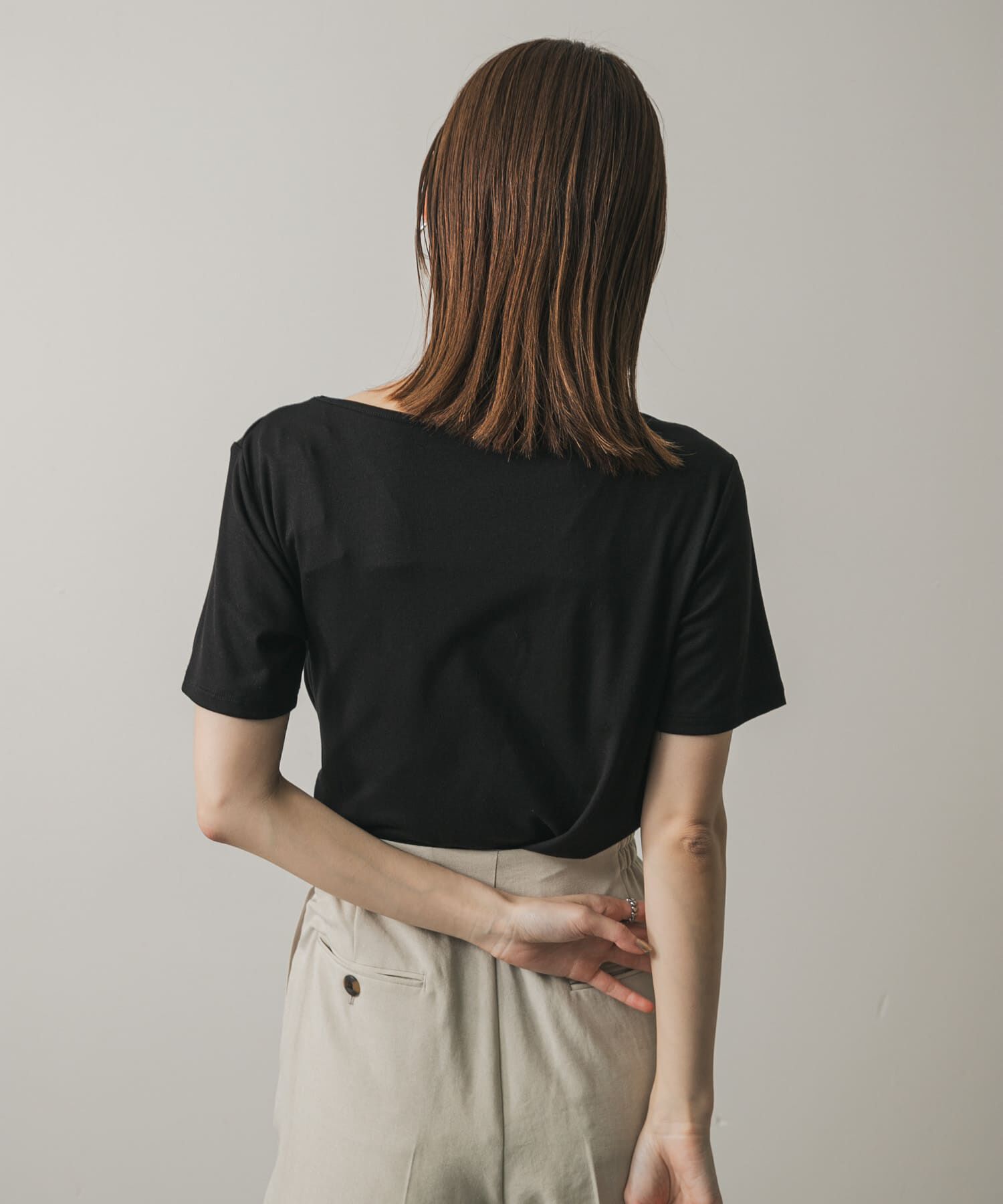 SENSE OF PLACE by URBAN RESEARCH「アシメドレープトップ(半袖)」|Tシャツ・カットソー|