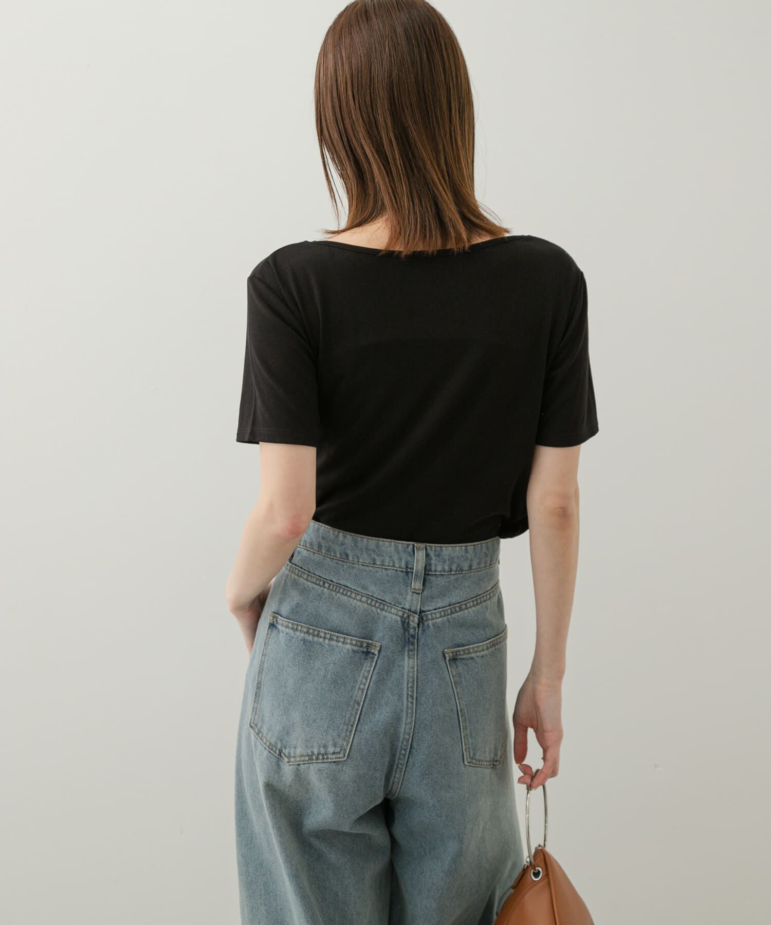 SENSE OF PLACE by URBAN RESEARCH「アシメドレープトップ(半袖)」|Tシャツ・カットソー|