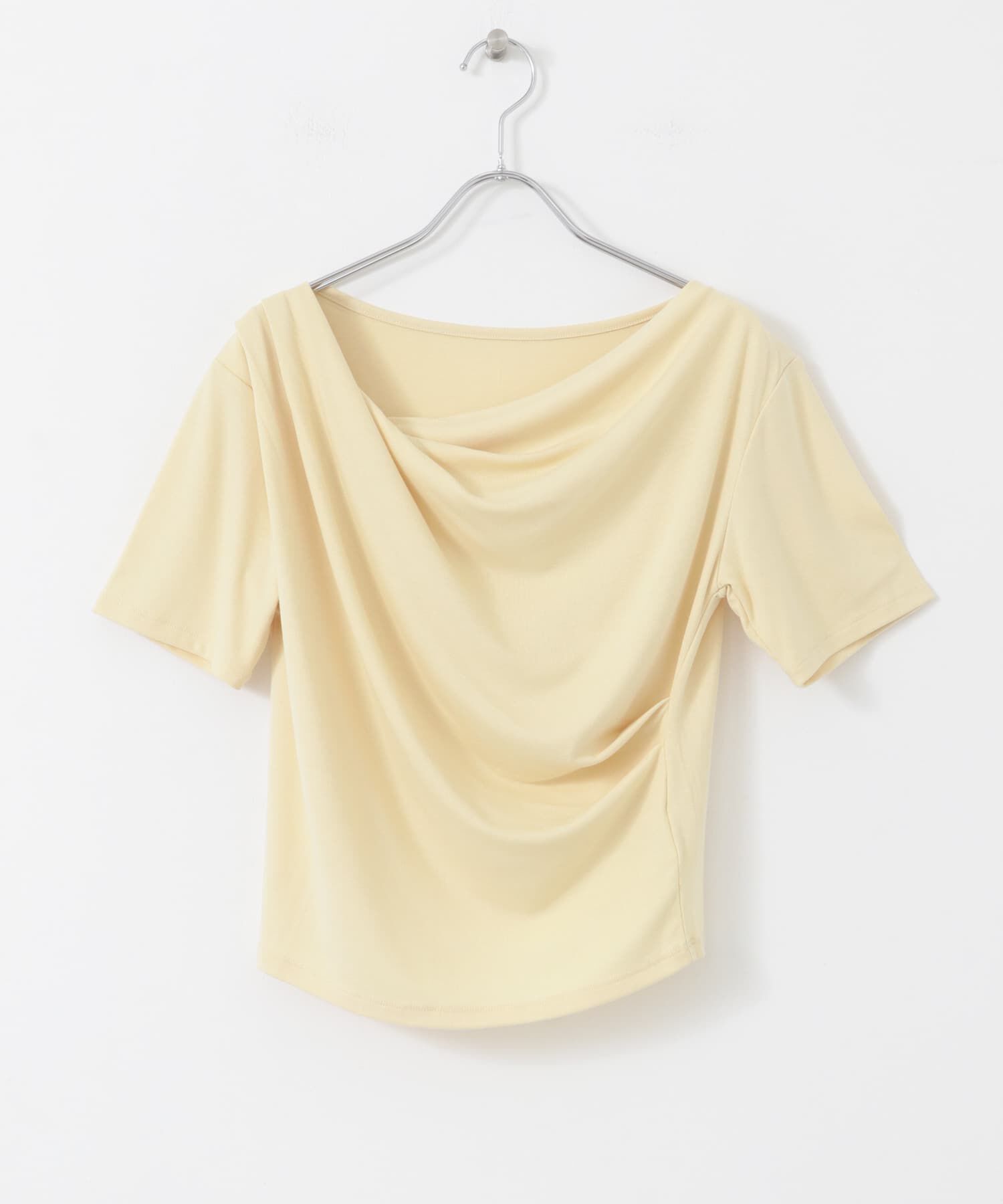 SENSE OF PLACE by URBAN RESEARCH「アシメドレープトップ(半袖)」|Tシャツ・カットソー|