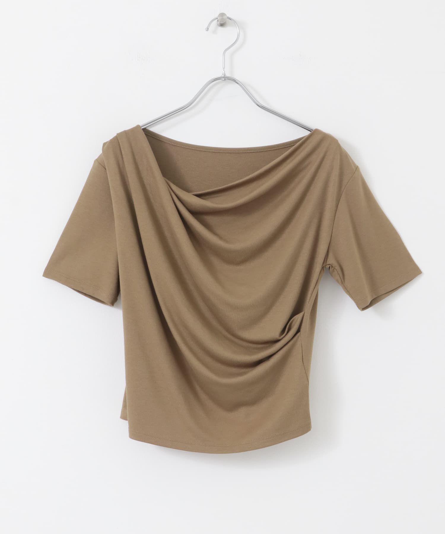 SENSE OF PLACE by URBAN RESEARCH「アシメドレープトップ(半袖)」|Tシャツ・カットソー|