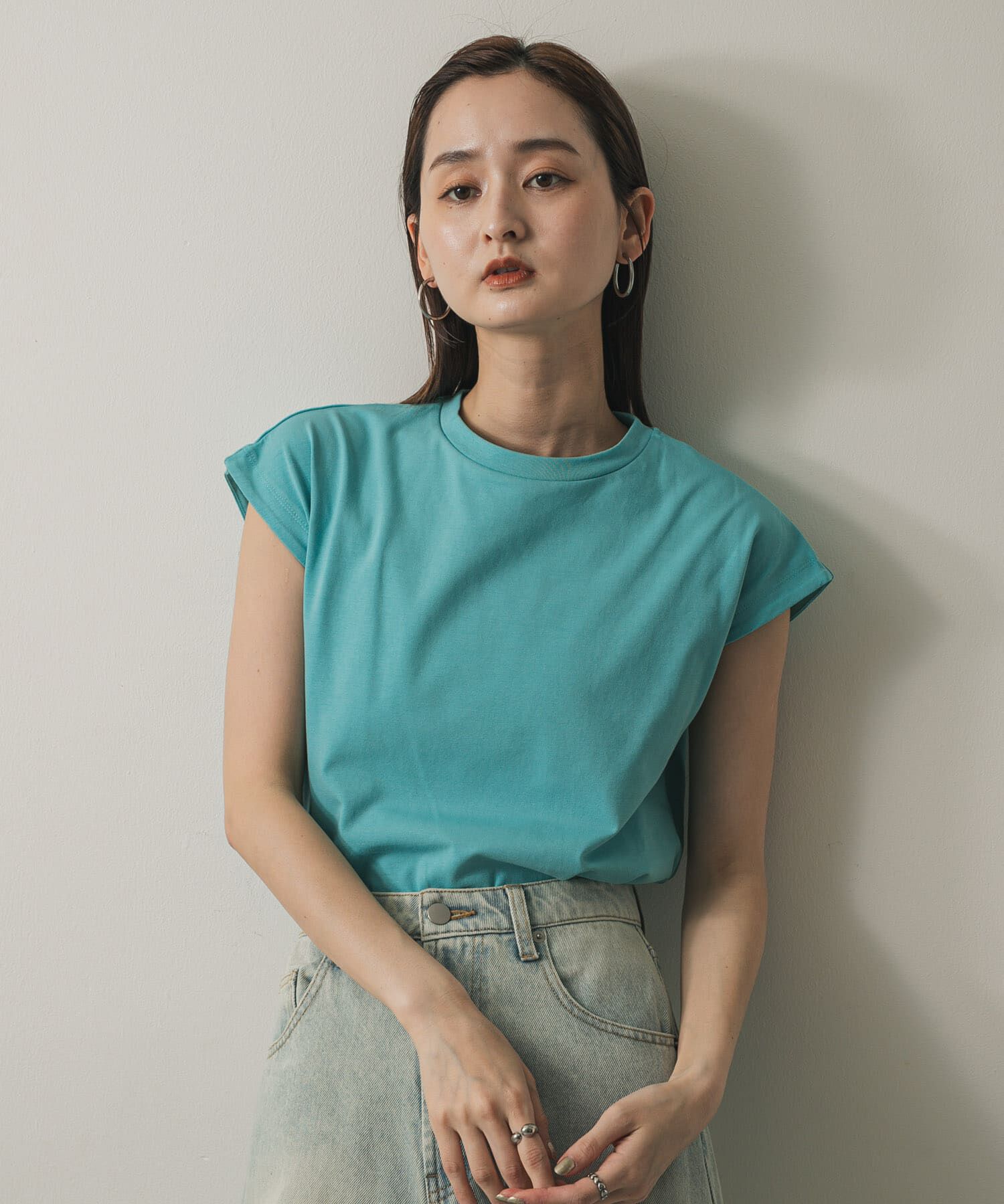 SENSE OF PLACE by URBAN RESEARCH「『UR TECH ひやサラクール』 クールタッチフレンチスリーブTシャツ」|Tシャツ・カットソー|