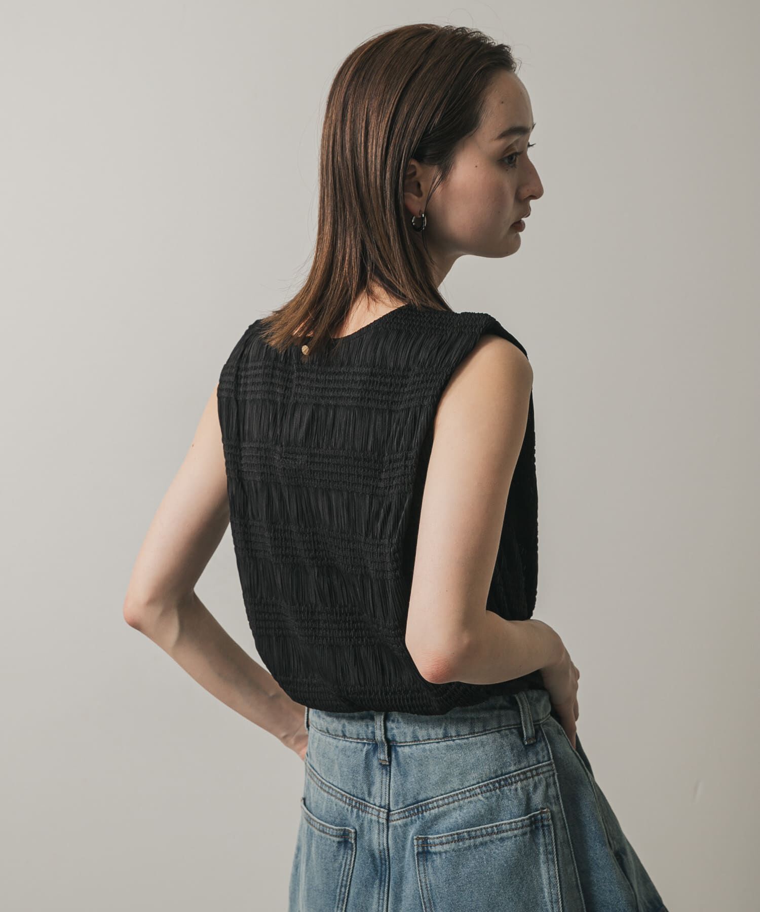 SENSE OF PLACE by URBAN RESEARCH「シャーリングパイピングカットトップ」|Tシャツ・カットソー|