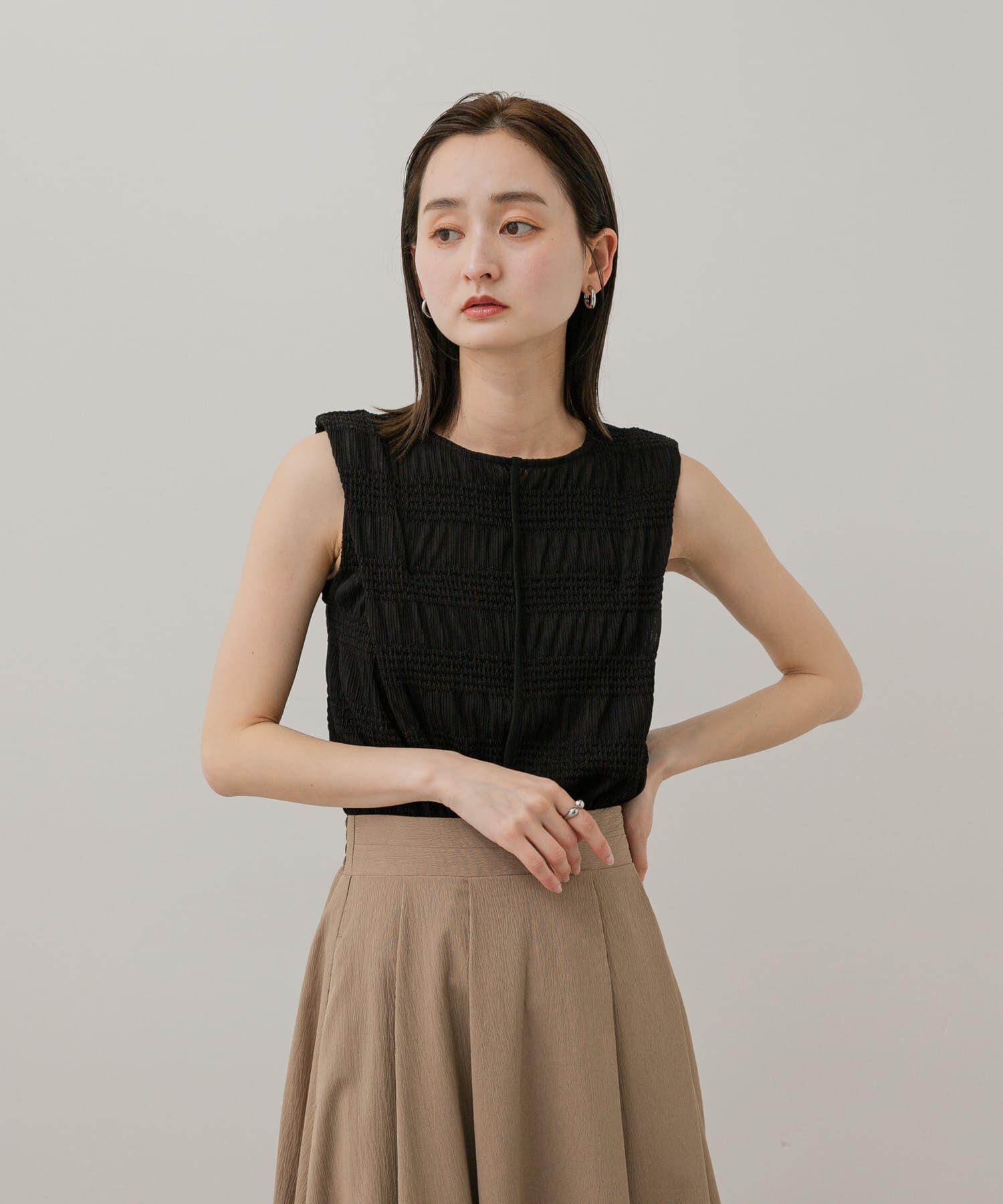 SENSE OF PLACE by URBAN RESEARCH「シャーリングパイピングカットトップ」|Tシャツ・カットソー|