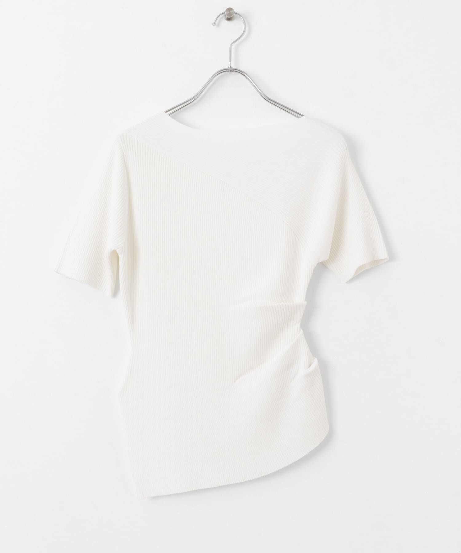 SENSE OF PLACE by URBAN RESEARCH「アシメネックセーター(半袖)」|ニット・セーター|