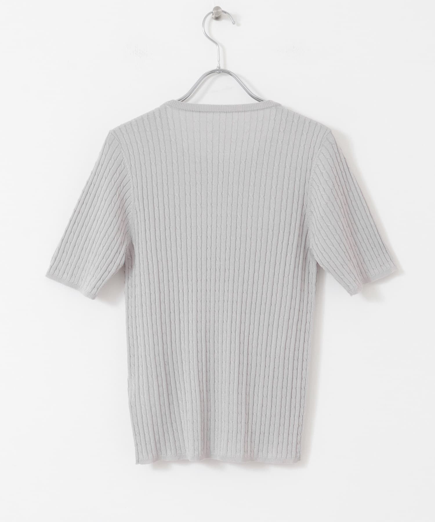 SENSE OF PLACE by URBAN RESEARCH「ヘンリーネックミニケーブルセーター(半袖)」|ニット・セーター|