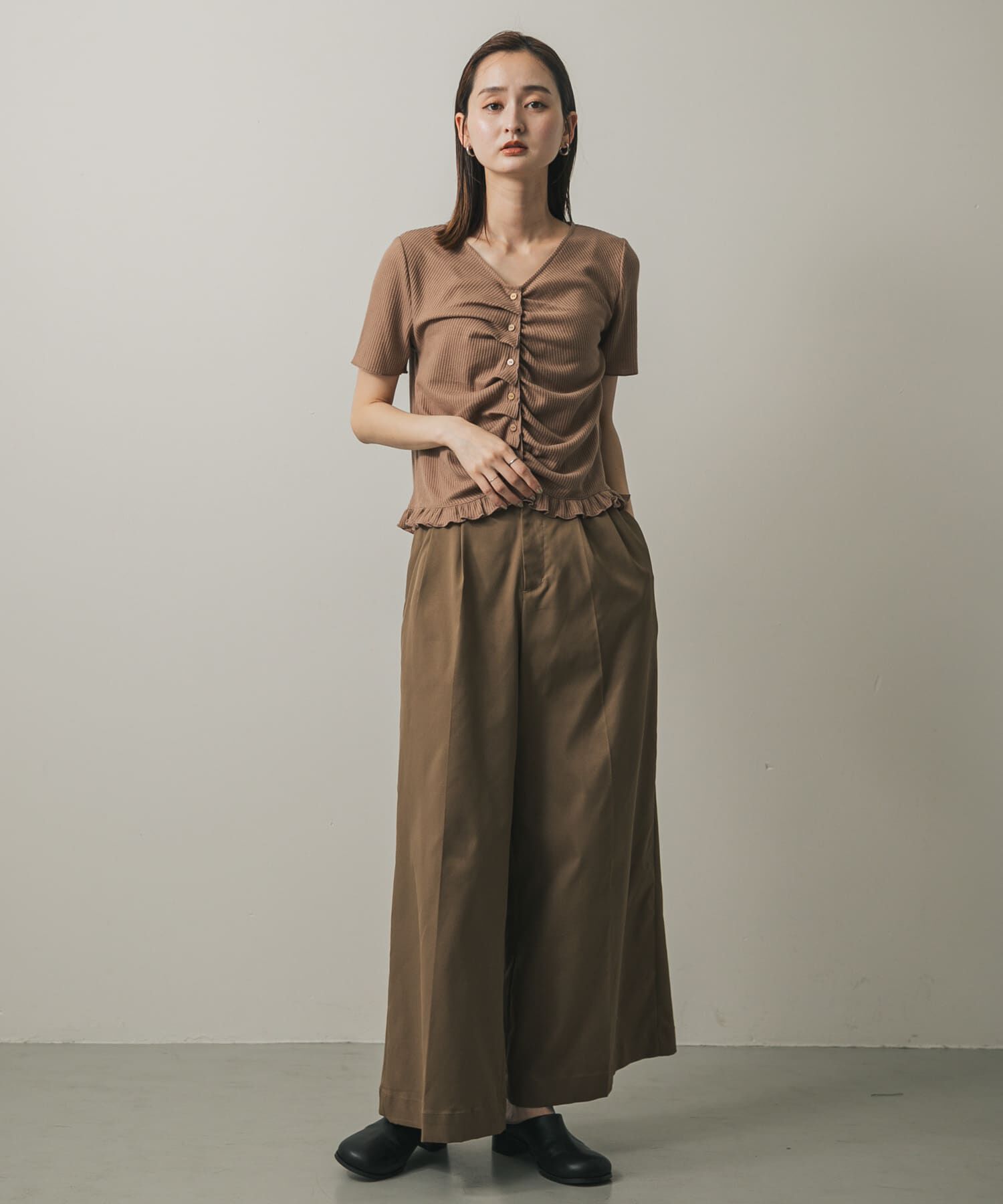 SENSE OF PLACE by URBAN RESEARCH「フロントタックフリルトップ」|Tシャツ・カットソー|